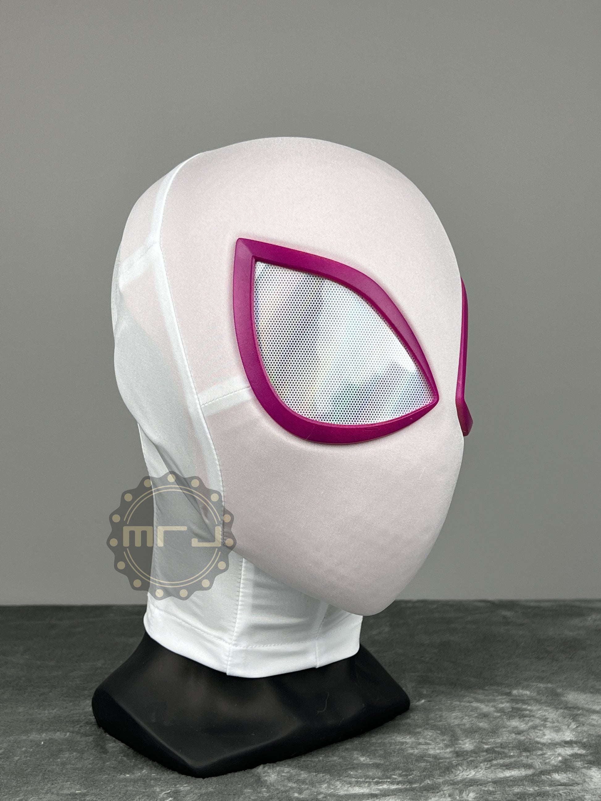 Super Hero Spider Woman Gwen Stacy Inspired Cosplay Mask with 3D Printed Faceshell - MRJCOS
