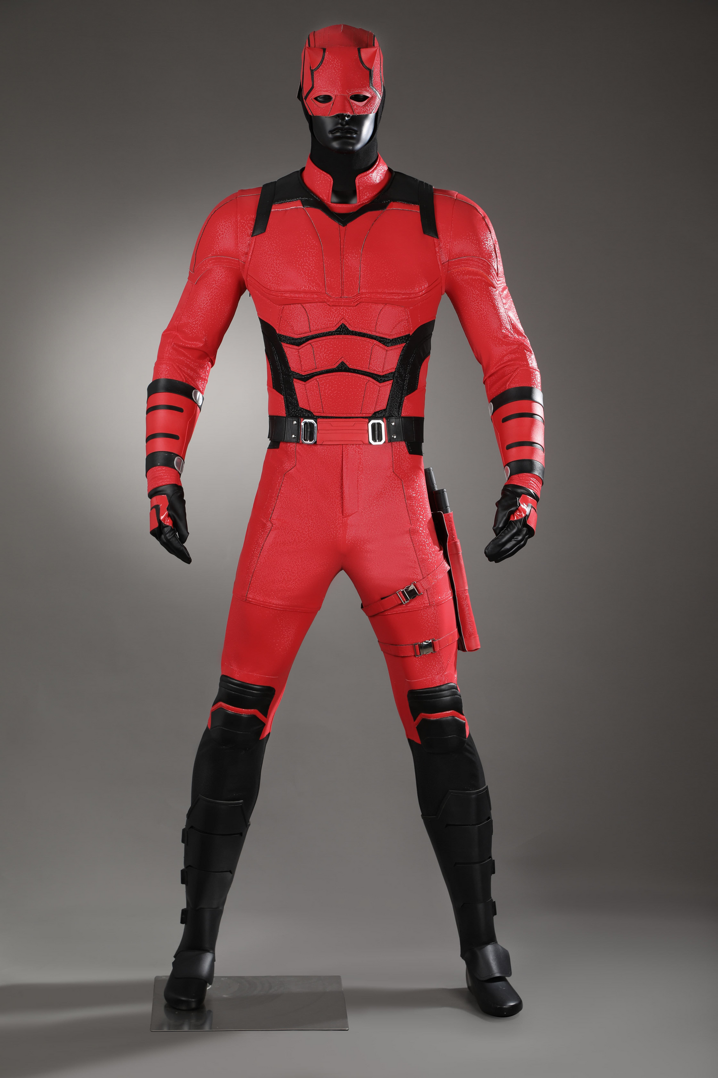 Daredevil Matt Murdock Cosplay Costume Halloween Leather Jumpsuit with Mask