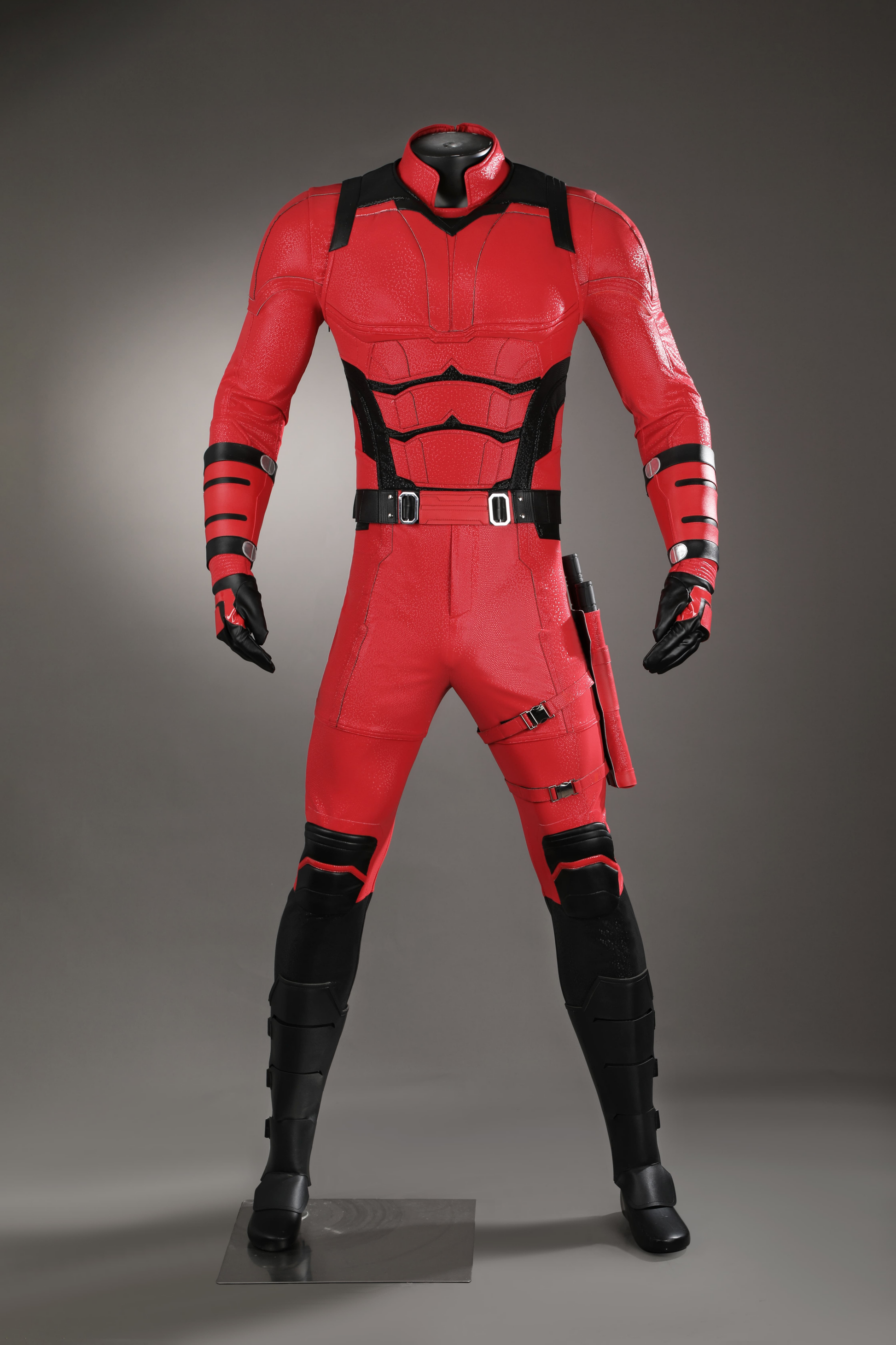 Daredevil Matt Murdock Cosplay Costume Halloween Leather Jumpsuit with Mask