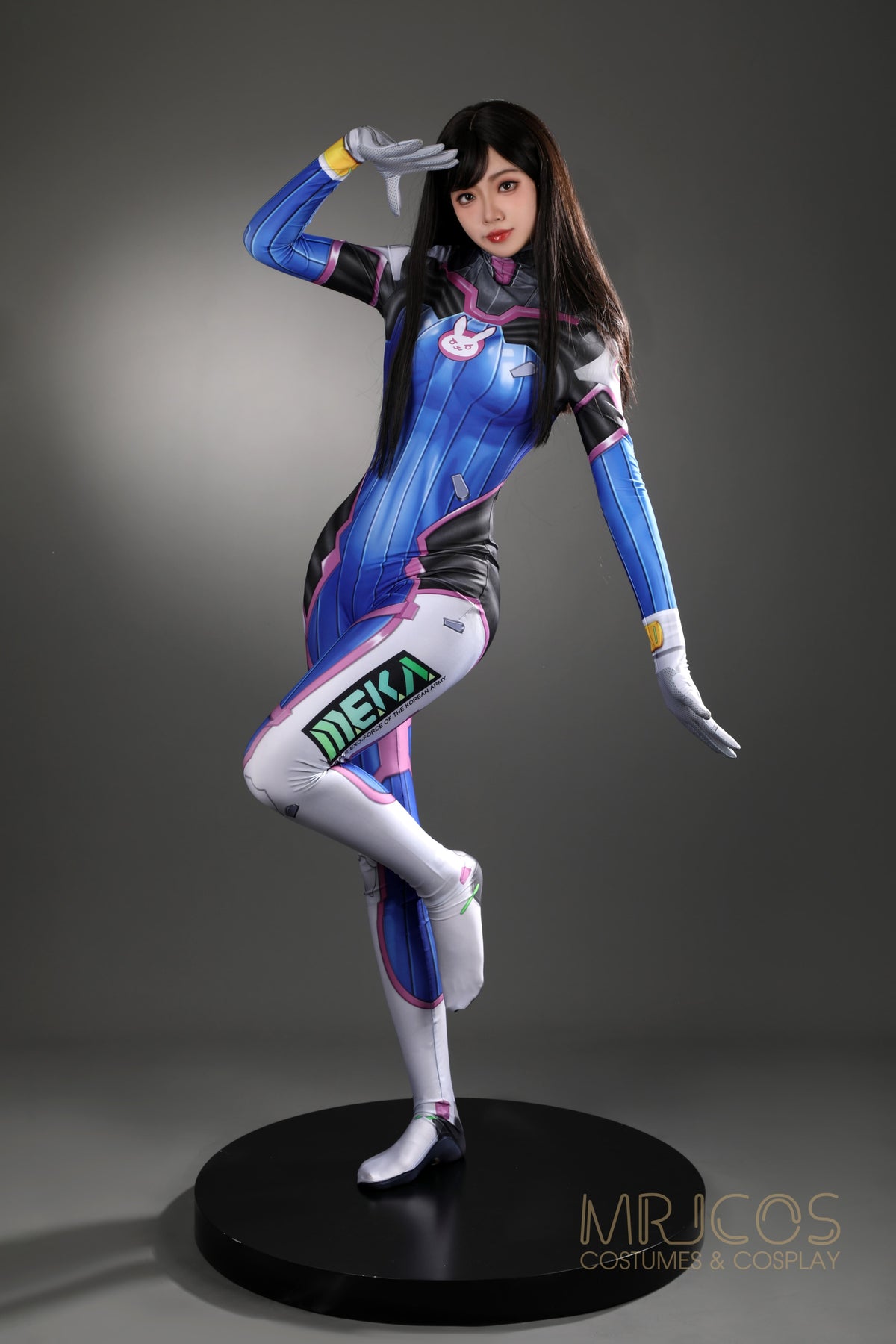 overwatch Bunny Dva Full-Body Stretch Cosplay Bodysuit halloween