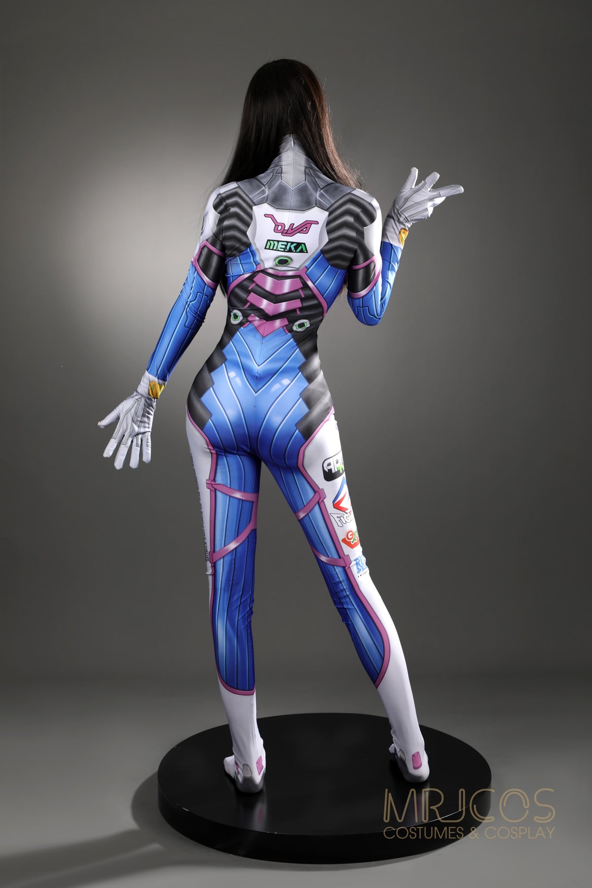 overwatch Bunny Dva Full-Body Stretch Cosplay Bodysuit halloween
