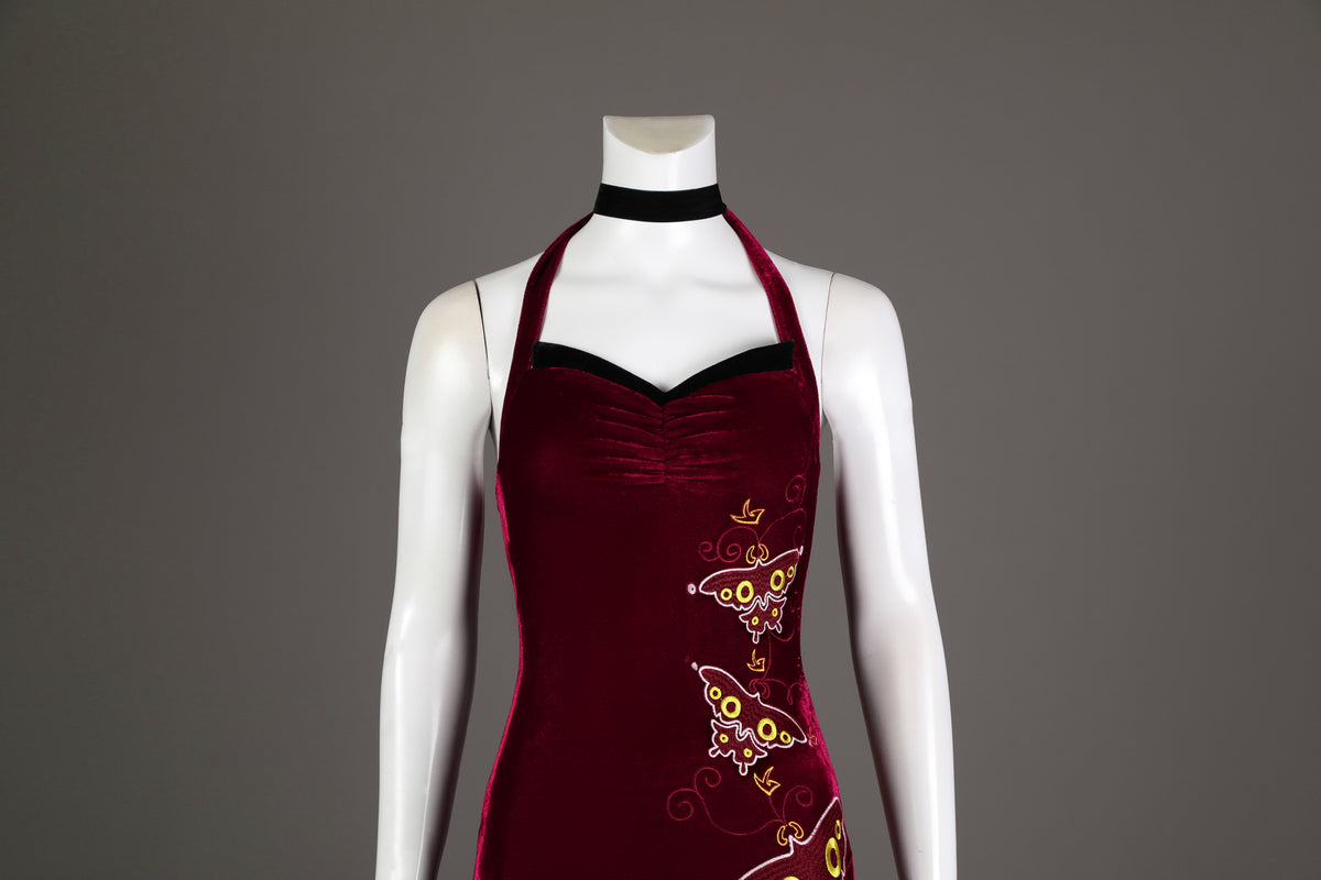 resident evil ada wong red dress cosplay costume 