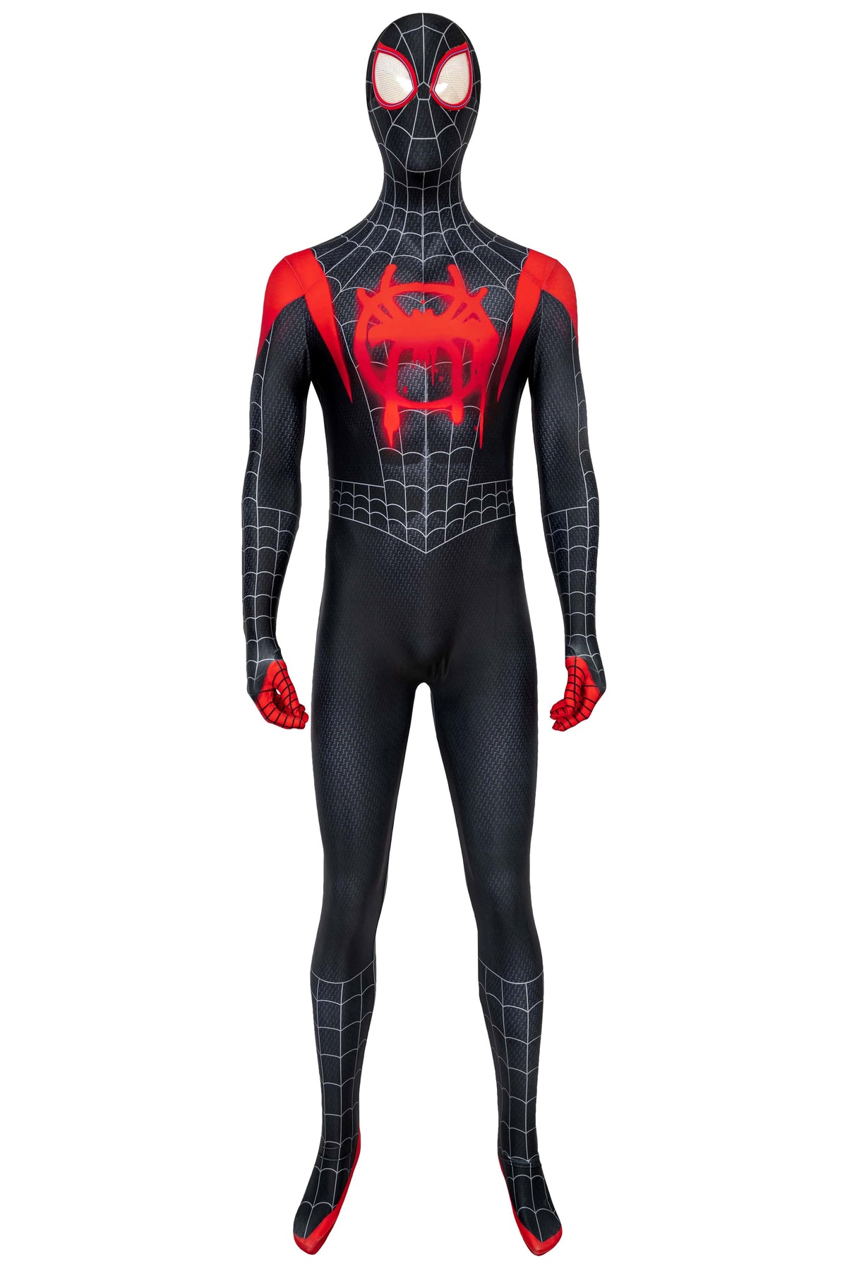 Multiverse Miles Spider man Cosplay Costume Set - Full Bodysuit, Jacket, Shorts & Belt