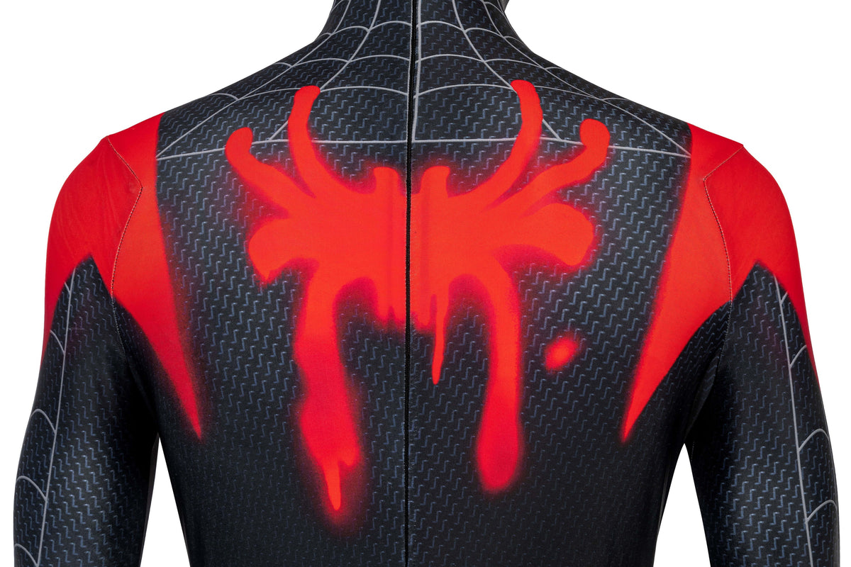 Multiverse Miles Spider man Cosplay Costume Set - Full Bodysuit, Jacket, Shorts & Belt