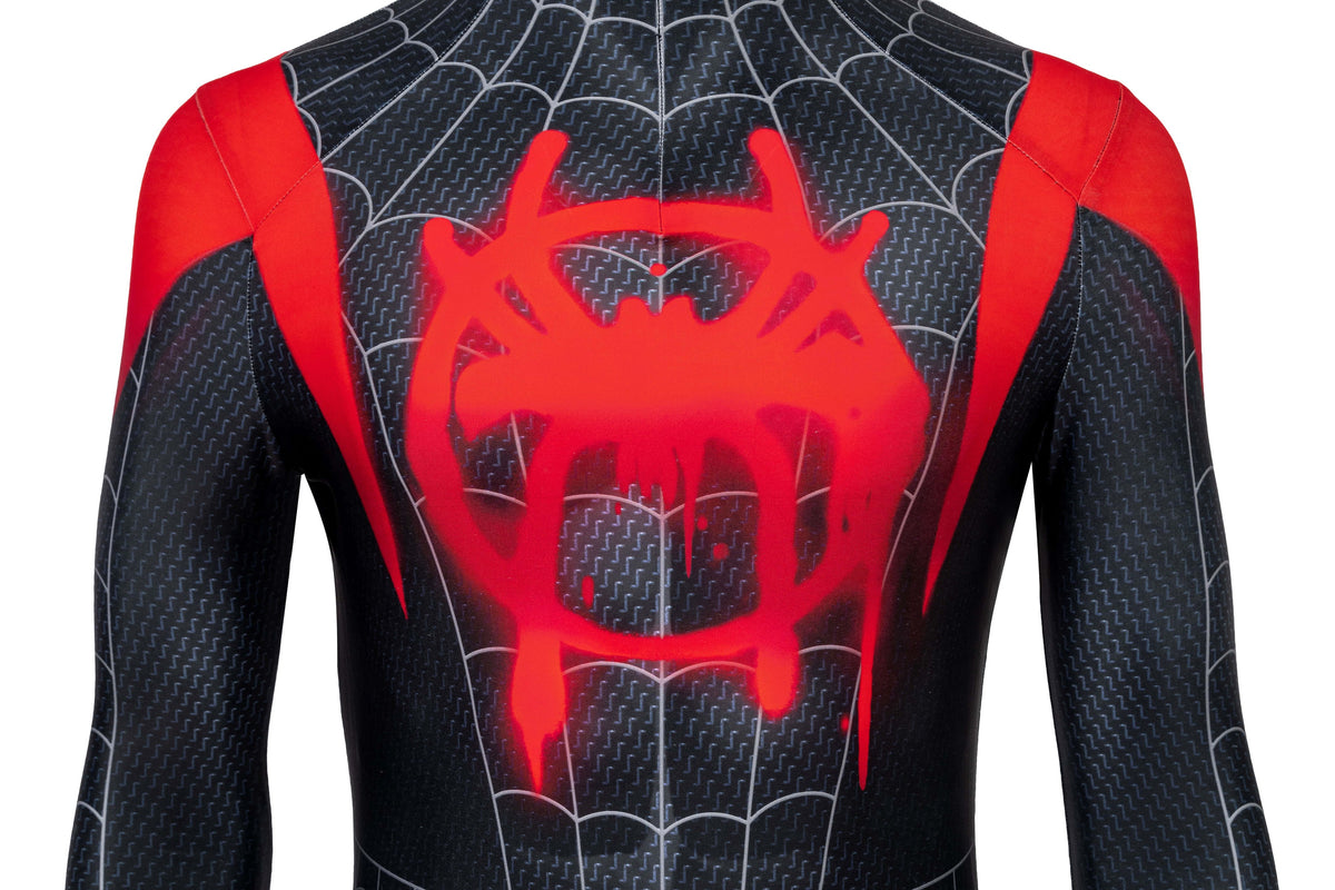 Multiverse Miles Spider man Cosplay Costume Set - Full Bodysuit, Jacket, Shorts & Belt