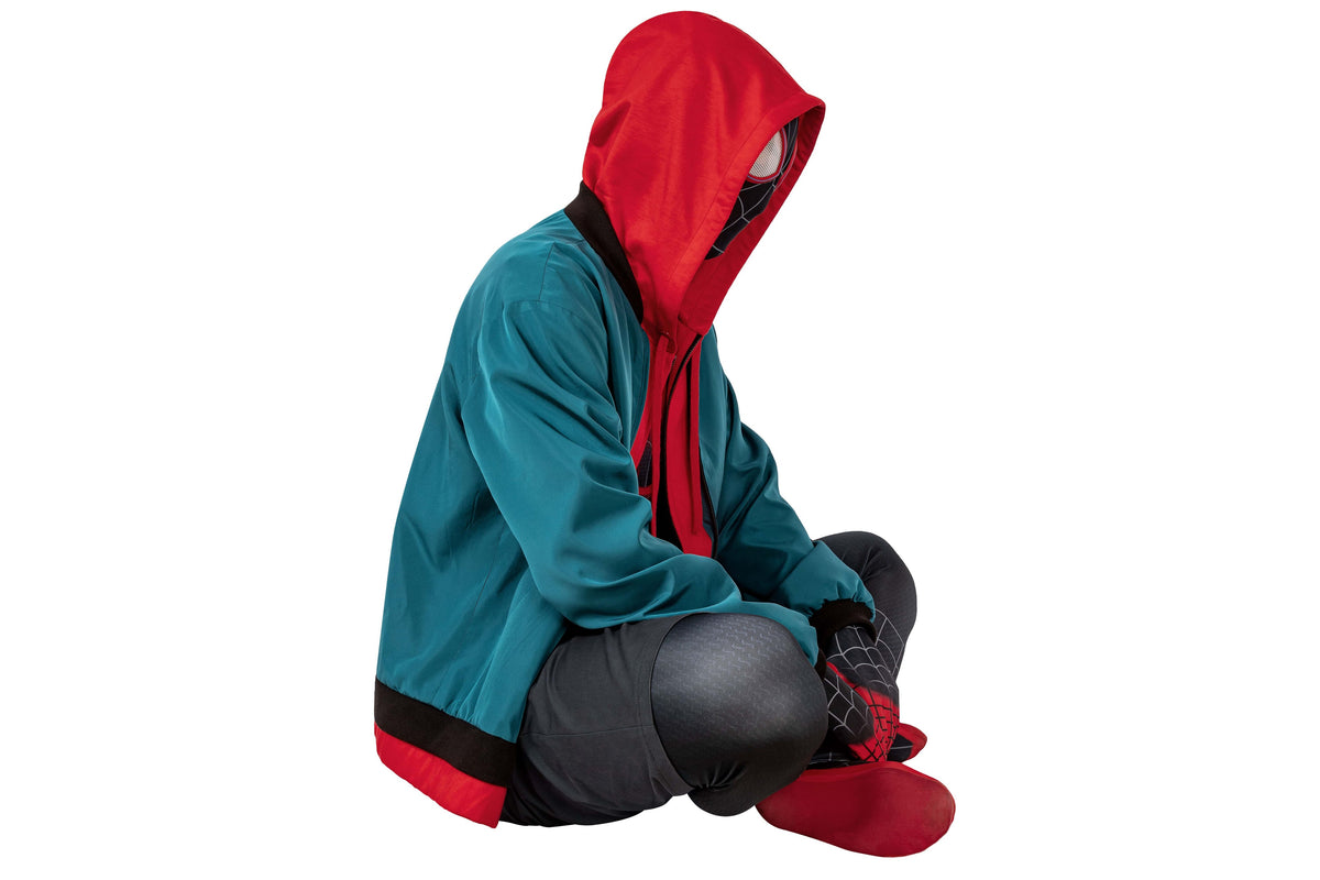 Multiverse Miles Spider man Cosplay Costume Set - Full Bodysuit, Jacket, Shorts & Belt