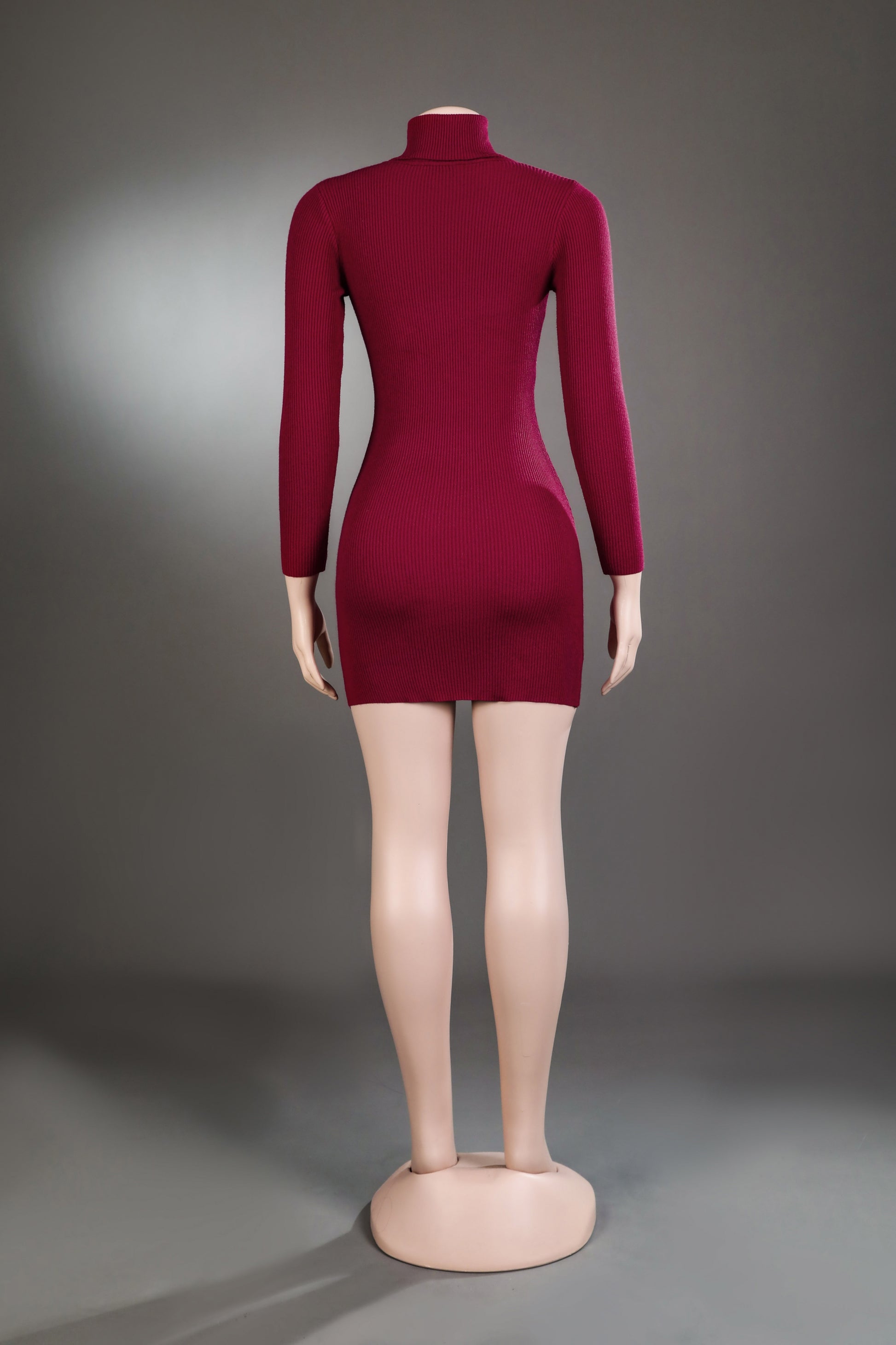 Tactical Chic Ribbed Knit Sweater Dress Set