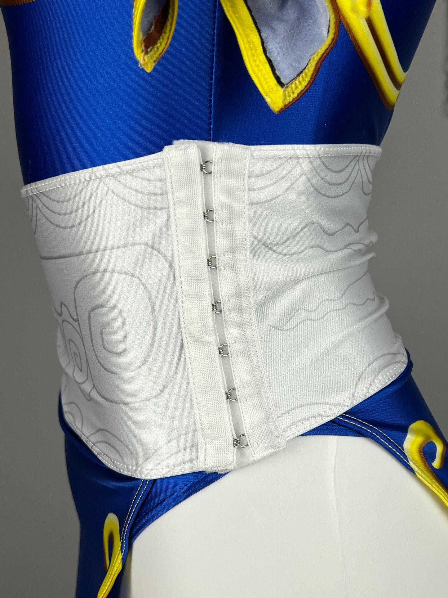 Chun Li Spandex Cosplay Halloween Costume Bodysuit Sexy Lingerie Open Crotch