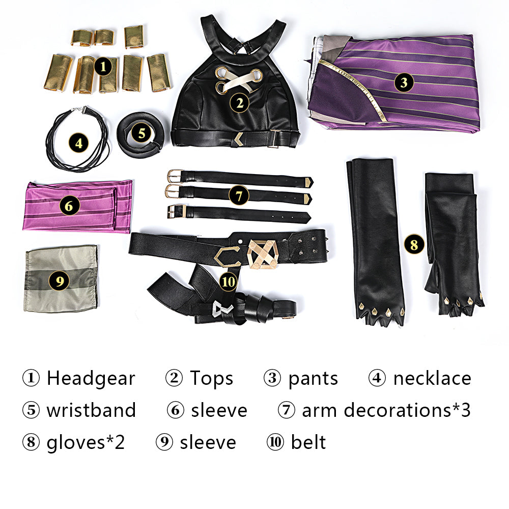 League of Legends LOL Arcane Jinx Cosplay Costume Set