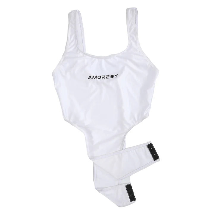 AMORESY Ravelle Ultra High-Leg Snap-Crotch Bodysuit Top