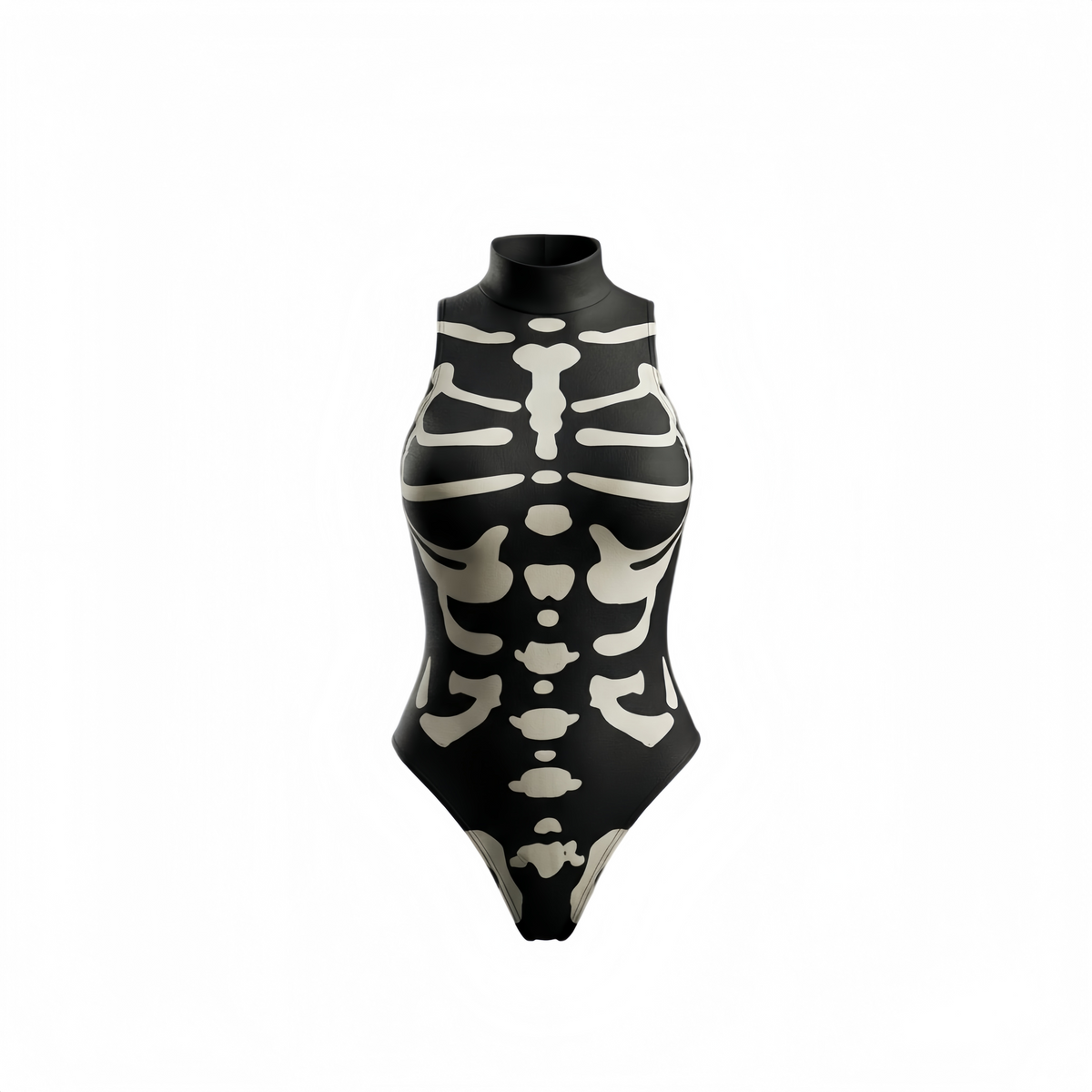 Glow-in-the-Dark Skeleton Spandex Bodysuit – Luminous Cosplay Romper with Back Zipper
