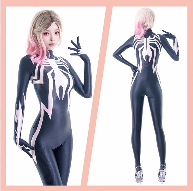 【DISCONTINUED】Symbiote Spider Cosplay Bodysuit | Spandex Black Spider Costume