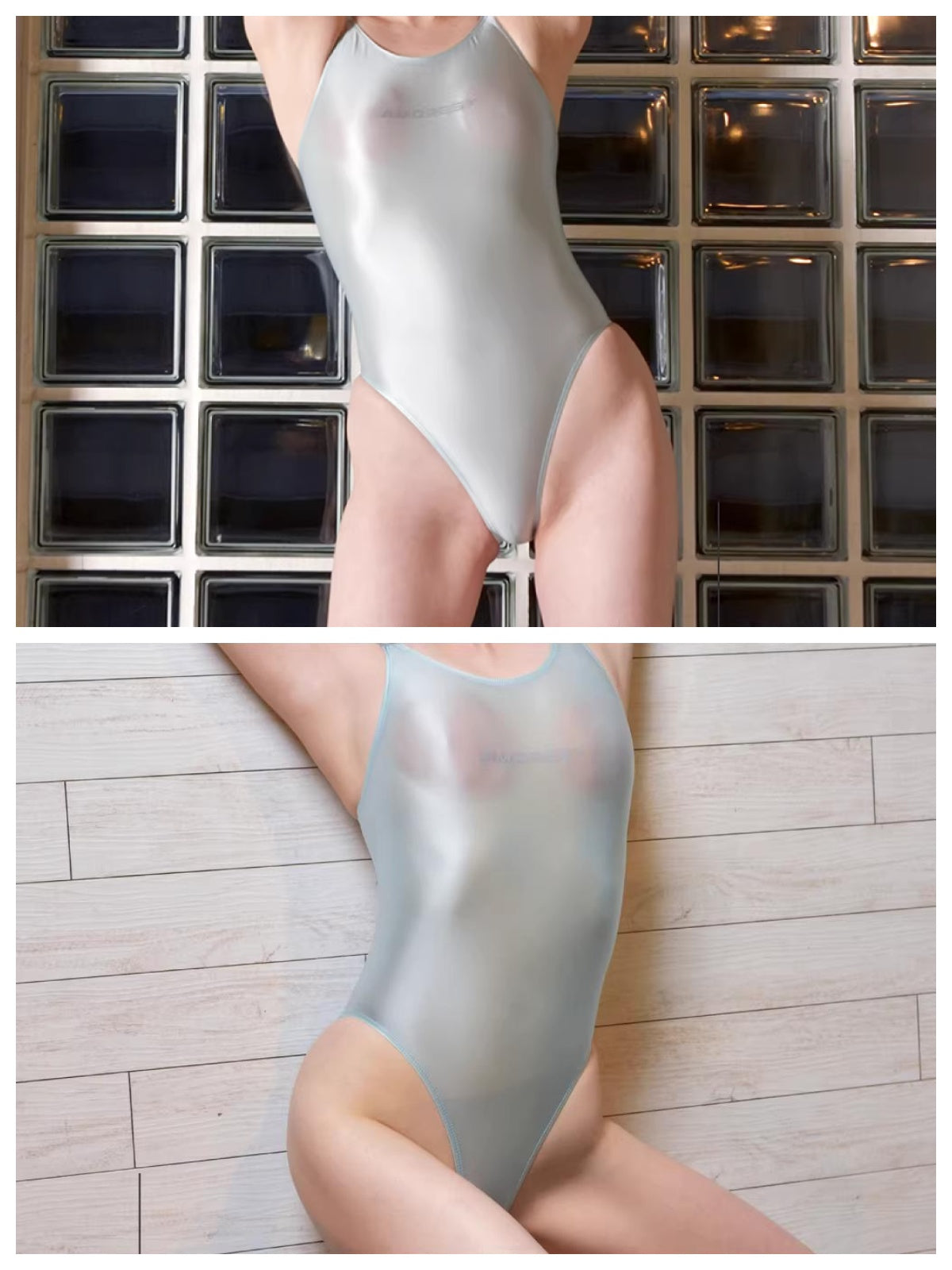 Amoresy Gaea C Series Sheer High-Leg Backless Swimsuit Leotard