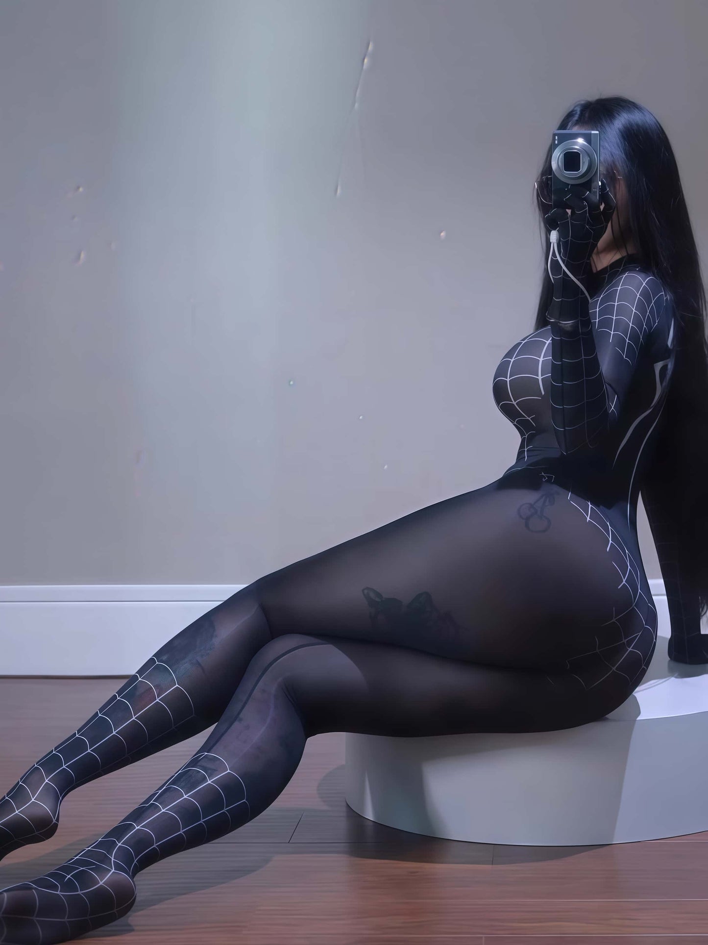 Super Hero Spider Sheer 10D Nylon Full Bodysuit Body Stocking Lingerie