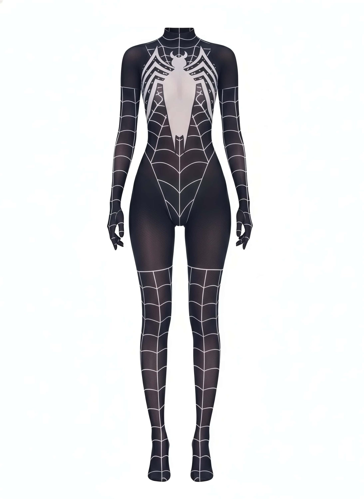 Super Hero Spider Sheer 10D Nylon Full Bodysuit Body Stocking Lingerie