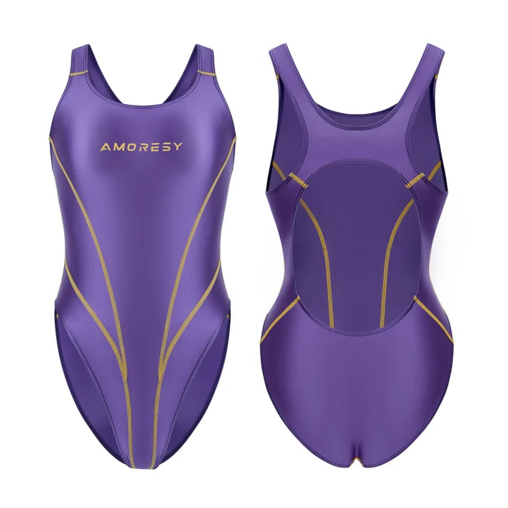 AMORESY Vellustre C-Series High-Leg Backless Swimsuit Leotard