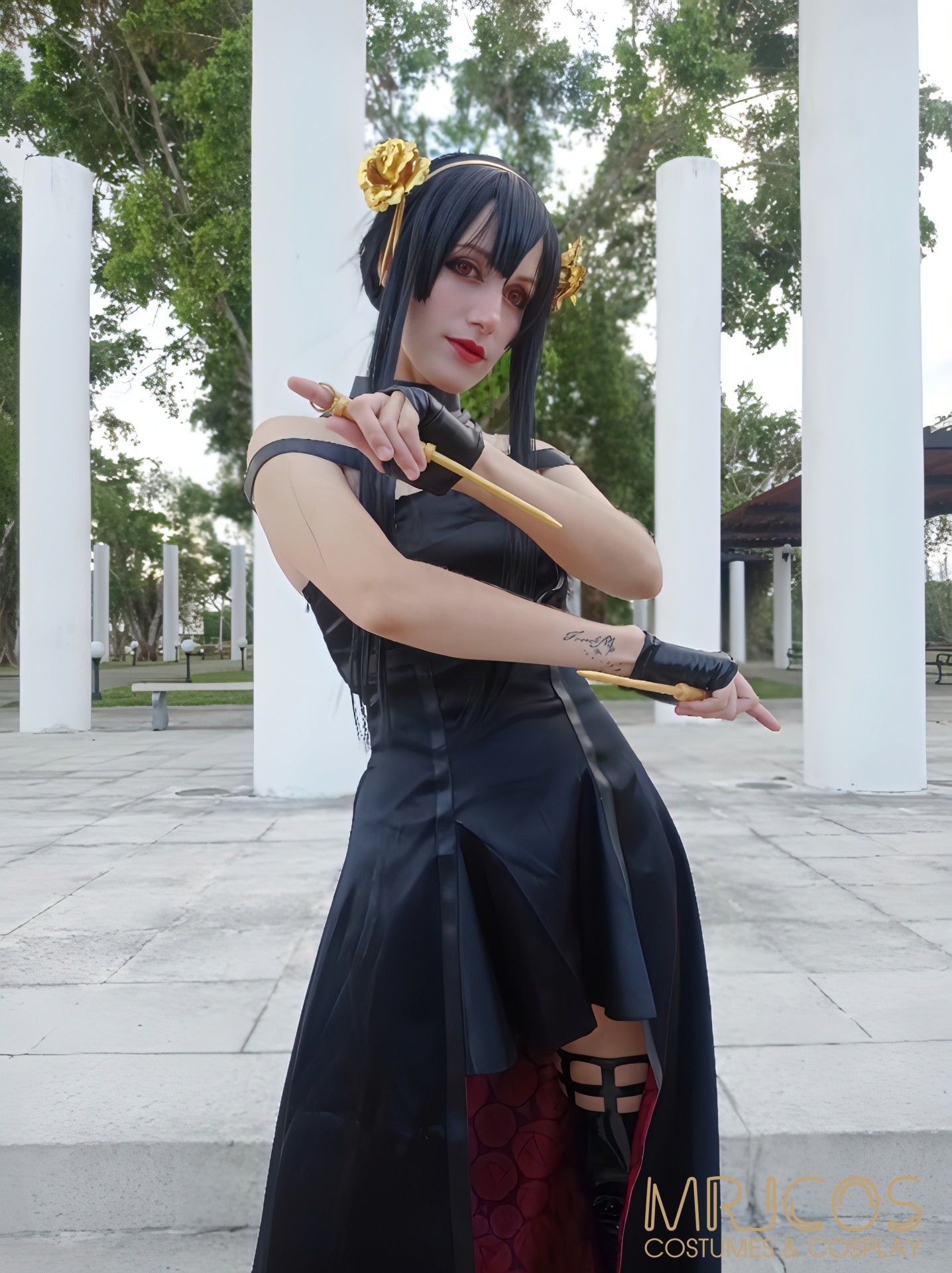 Thorn Princess Assassin Cosplay Costume - Dress Set with Wig & Accessories