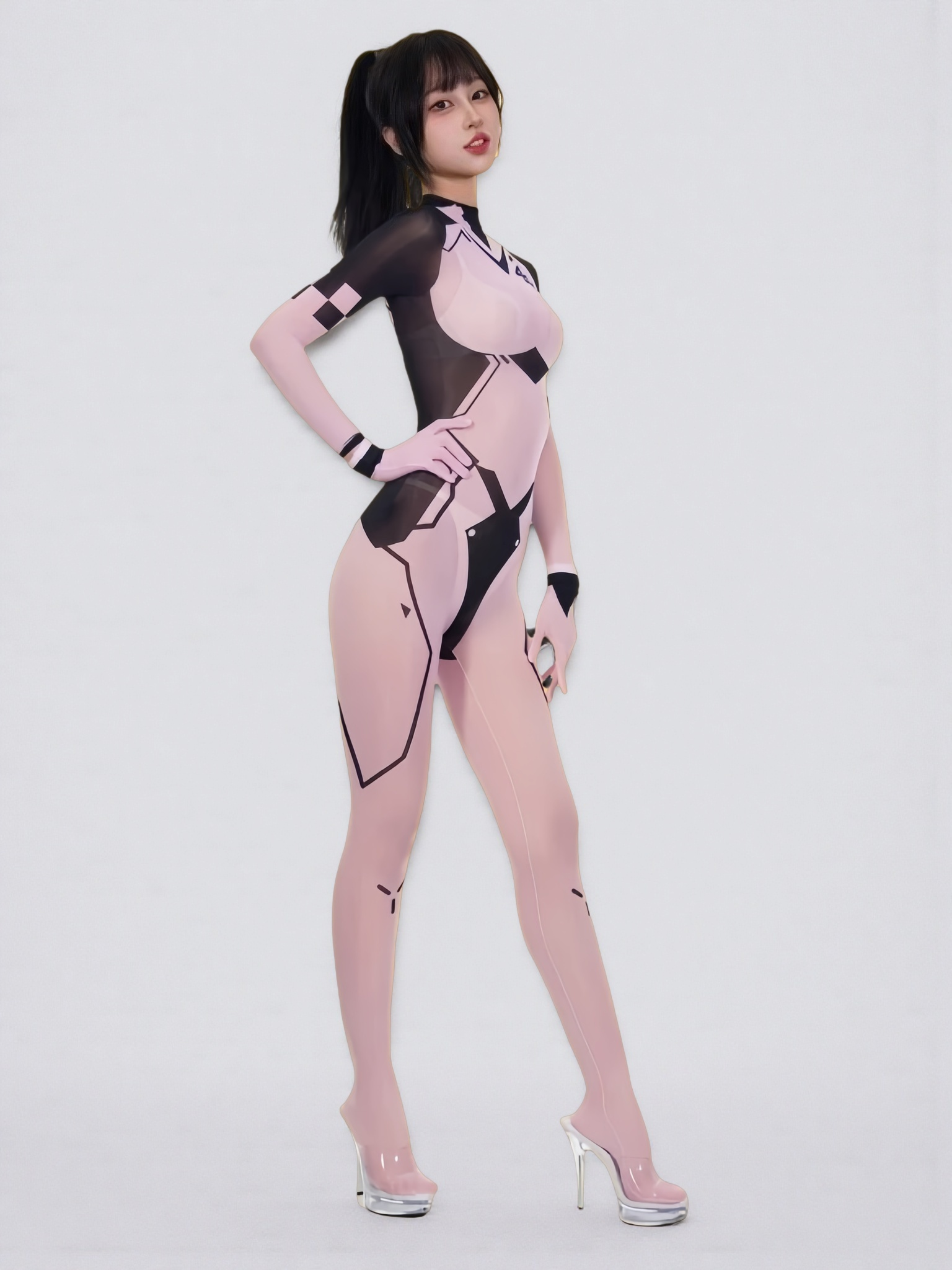 Cyberpunk Style Sheer 10D Nylon Full Bodysuit See Through Body Stocking Lingerie