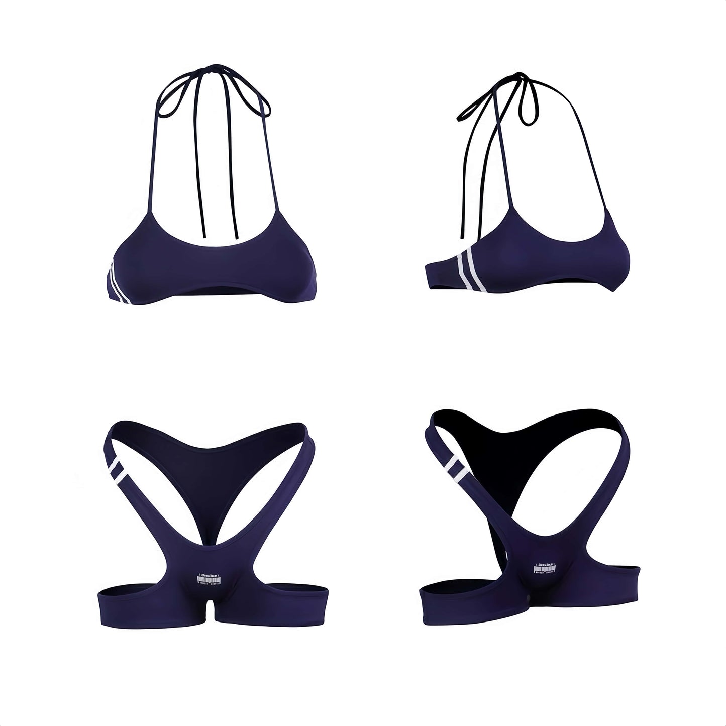 Underboob Cut-Out Two-Piece Swimsuit - Japanese Sukumizu Style
