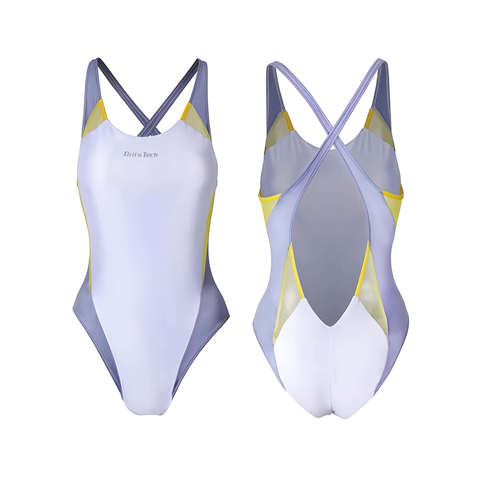 Professional Athletic One-Piece Swimsuit - Color-Block Competitive Training Swimwear
