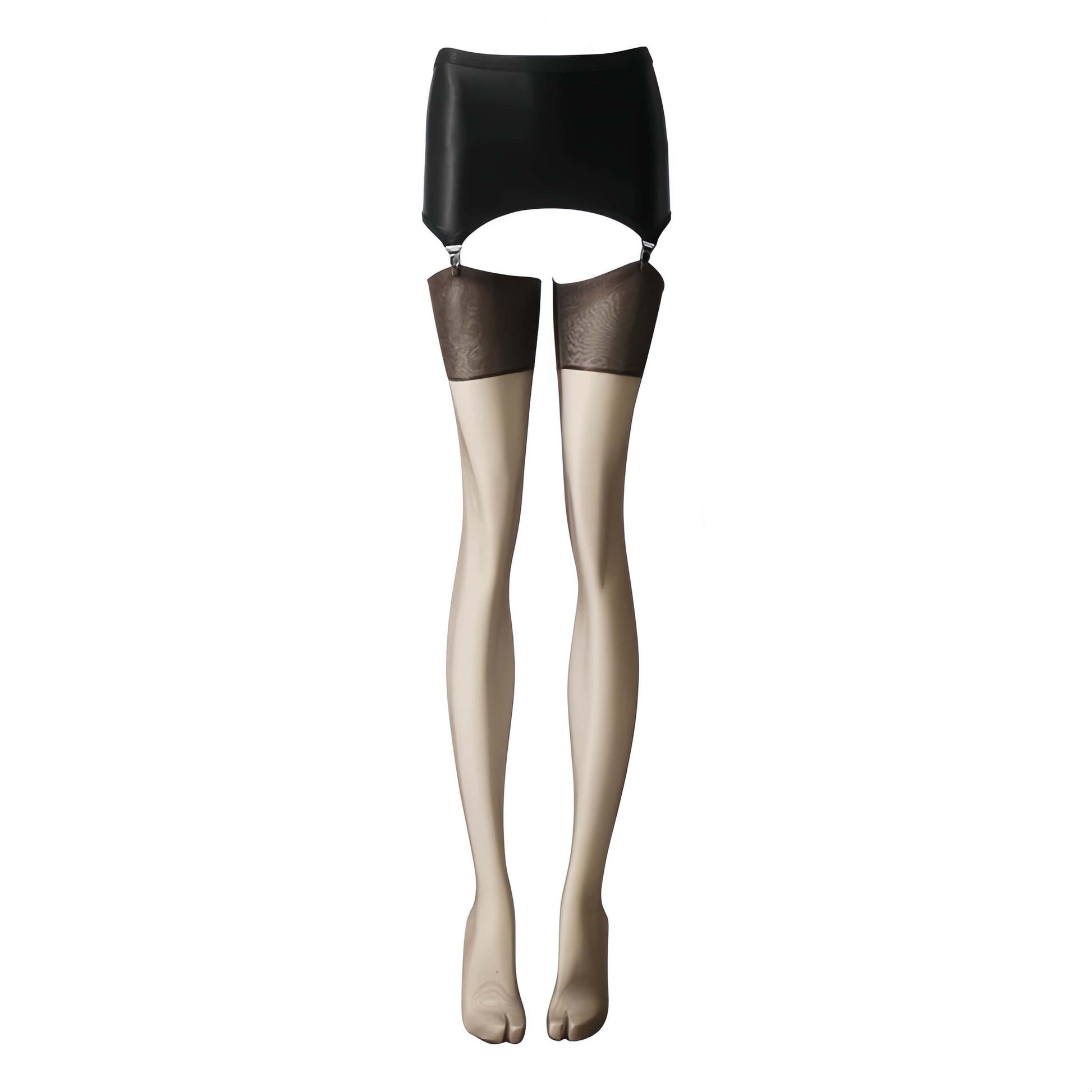 Satin-Look Vintage Style Stockings with Garter Belt 