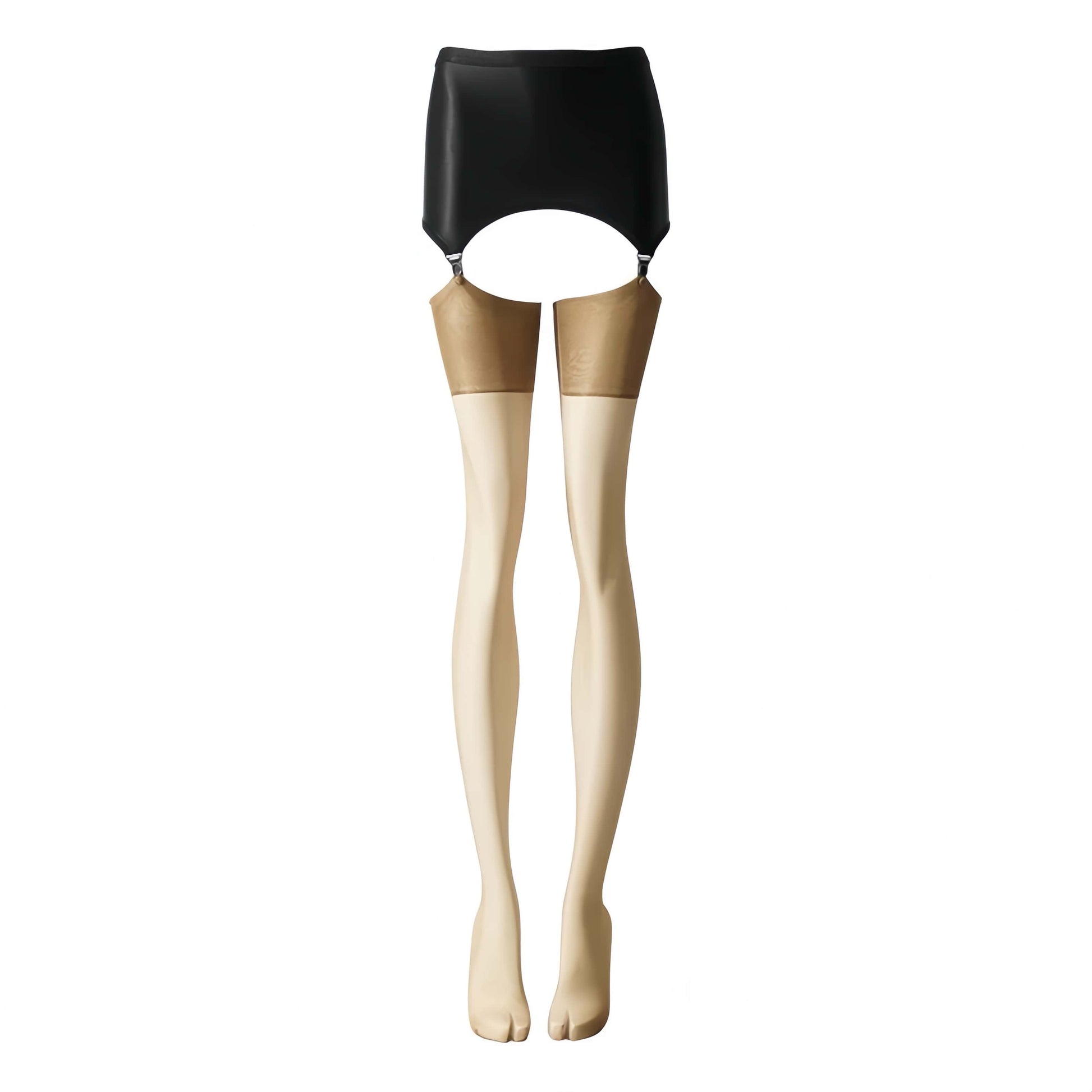Satin-Look Vintage Style Stockings with Garter Belt 