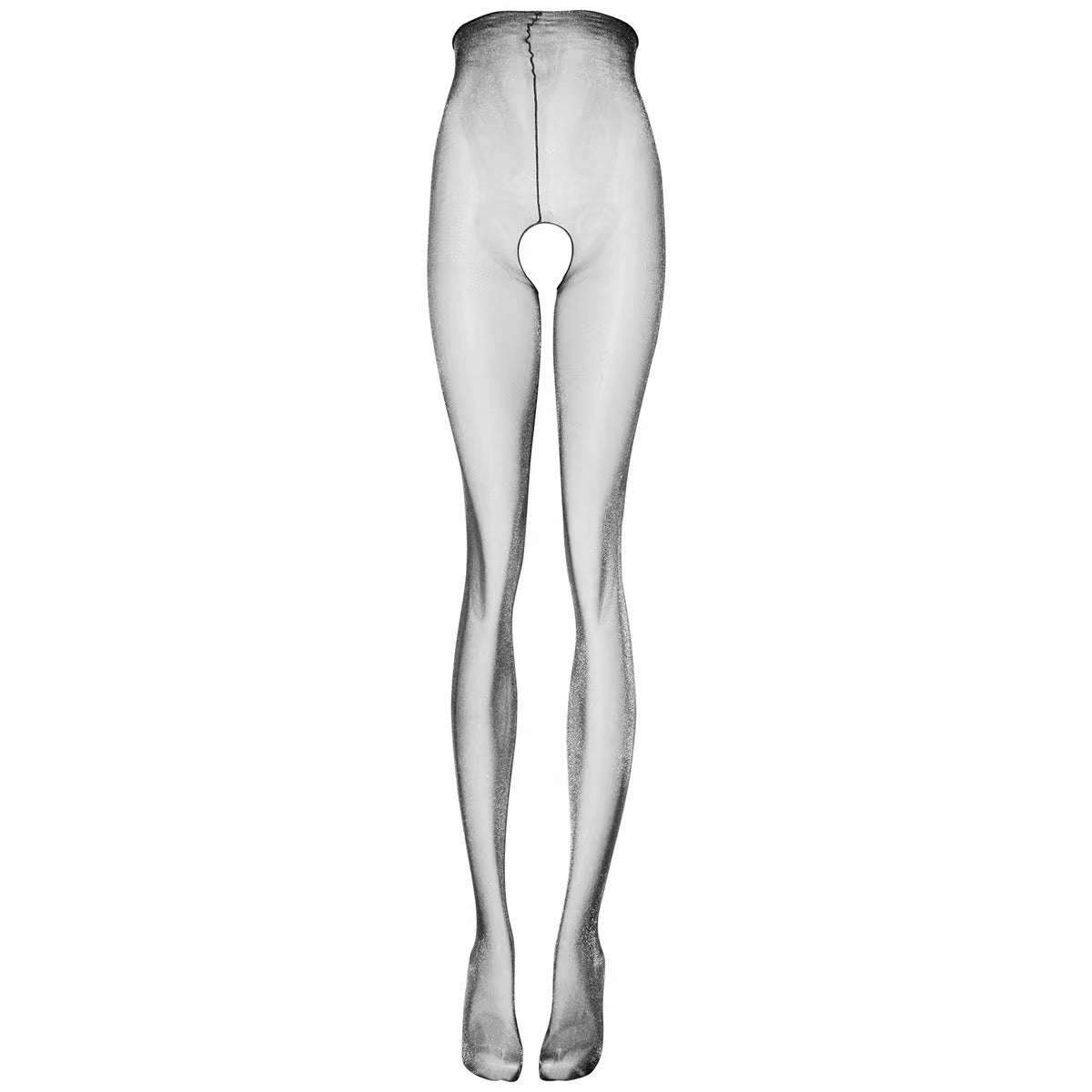 Starlight Shimmer 8D Oil Shine Pantyhose – High-Waist Open Crotch Glitter Tights