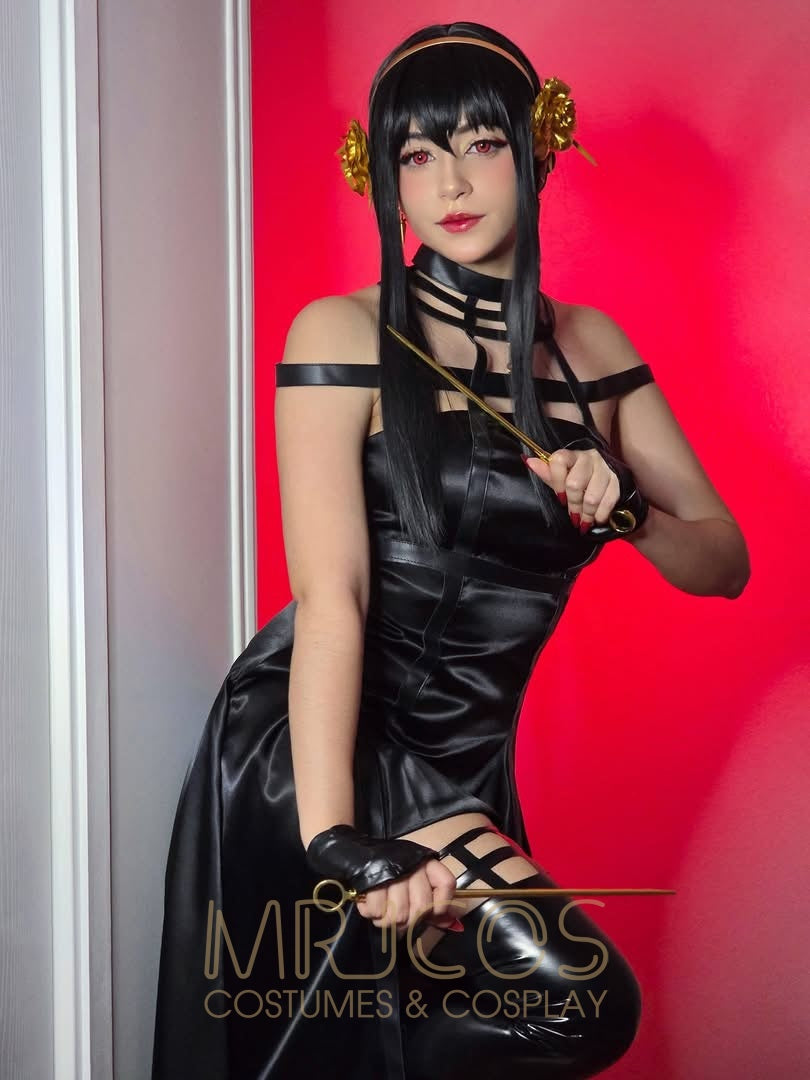 Spy Family Yor Cosplay Costume - Dress Set with Wig & Accessories