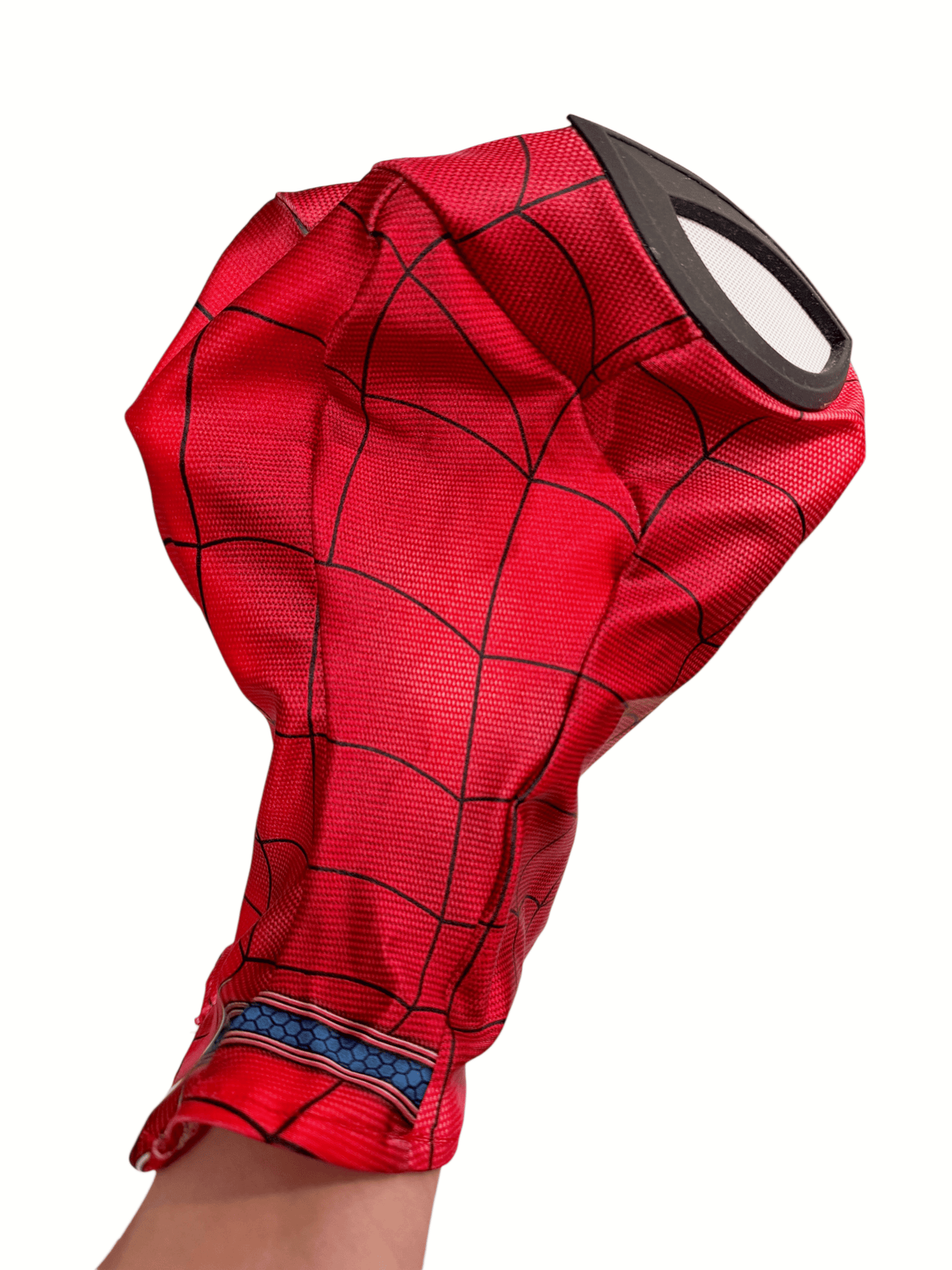 [Liquidación de inventario] Máscara de cosplay de superhéroe de tela suave para Halloween con lentes de silicona