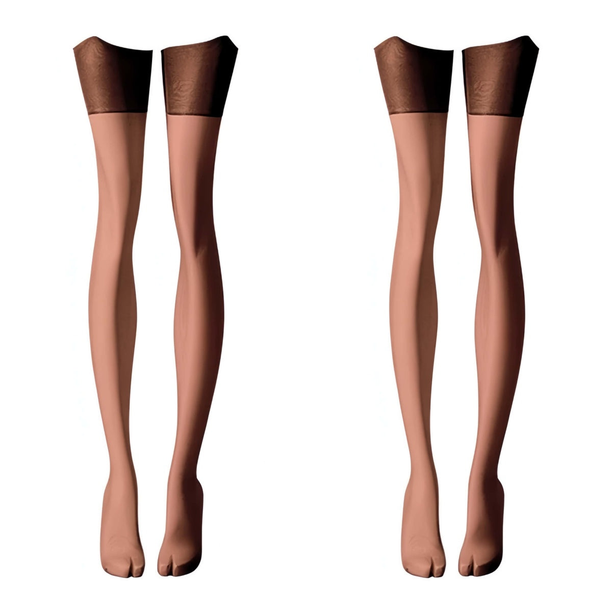 Satin-Look Vintage Style Stockings with Garter Belt ttotvia S913
