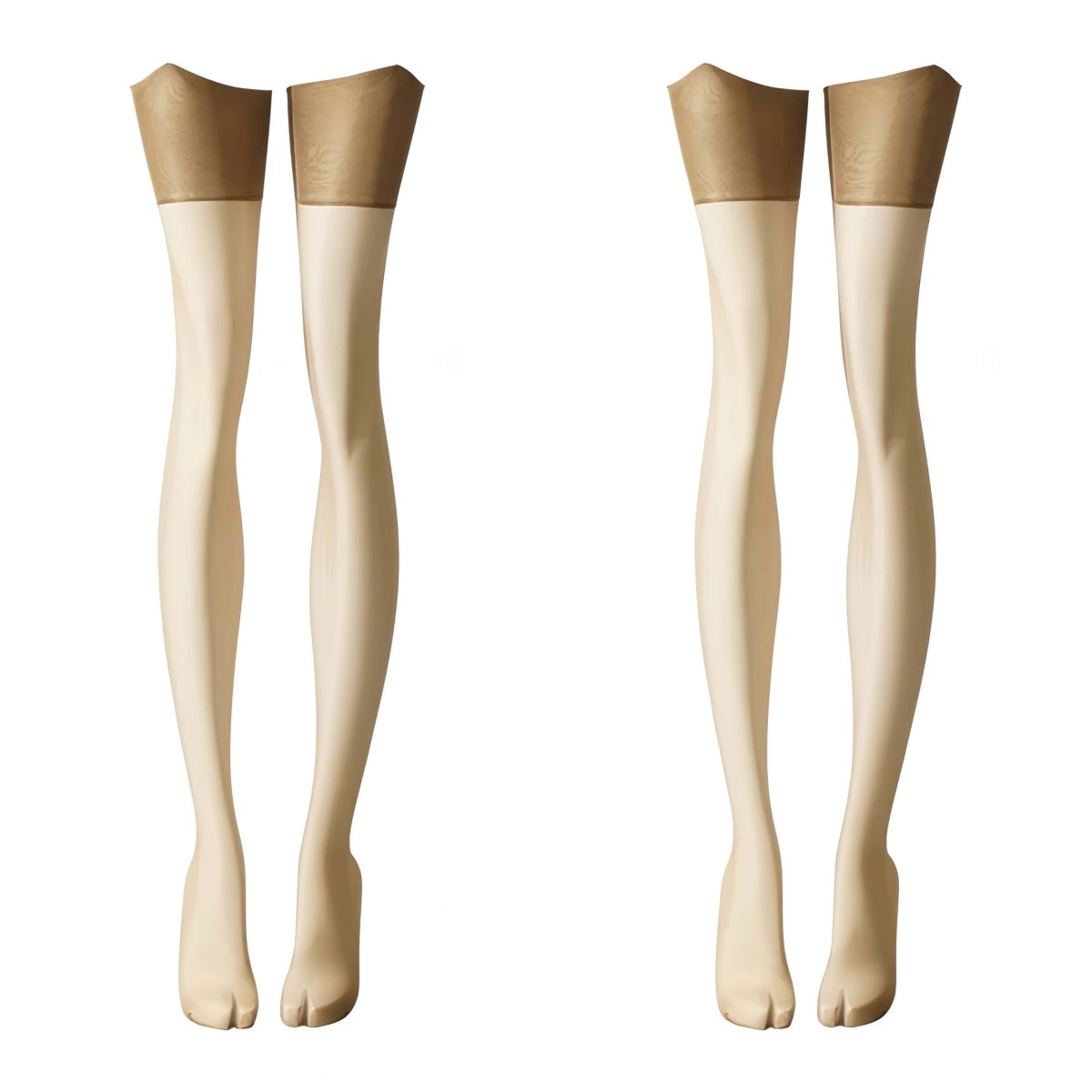 Satin-Look Vintage Style Stockings with Garter Belt ttotvia S913