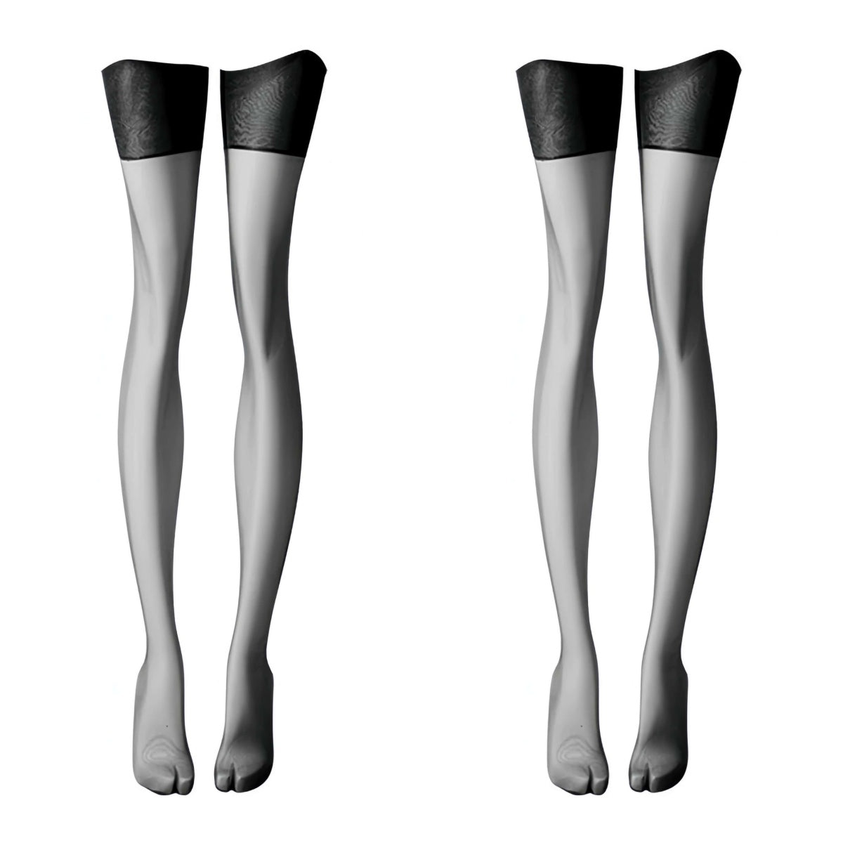 Satin-Look Vintage Style Stockings with Garter Belt ttotvia S913