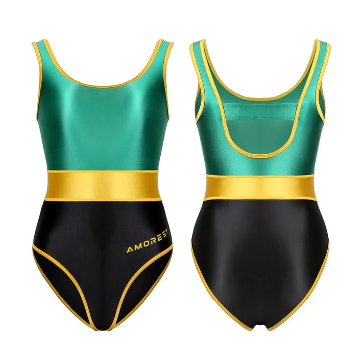 AMORESY Xena High-Leg Swimsuit Leotard