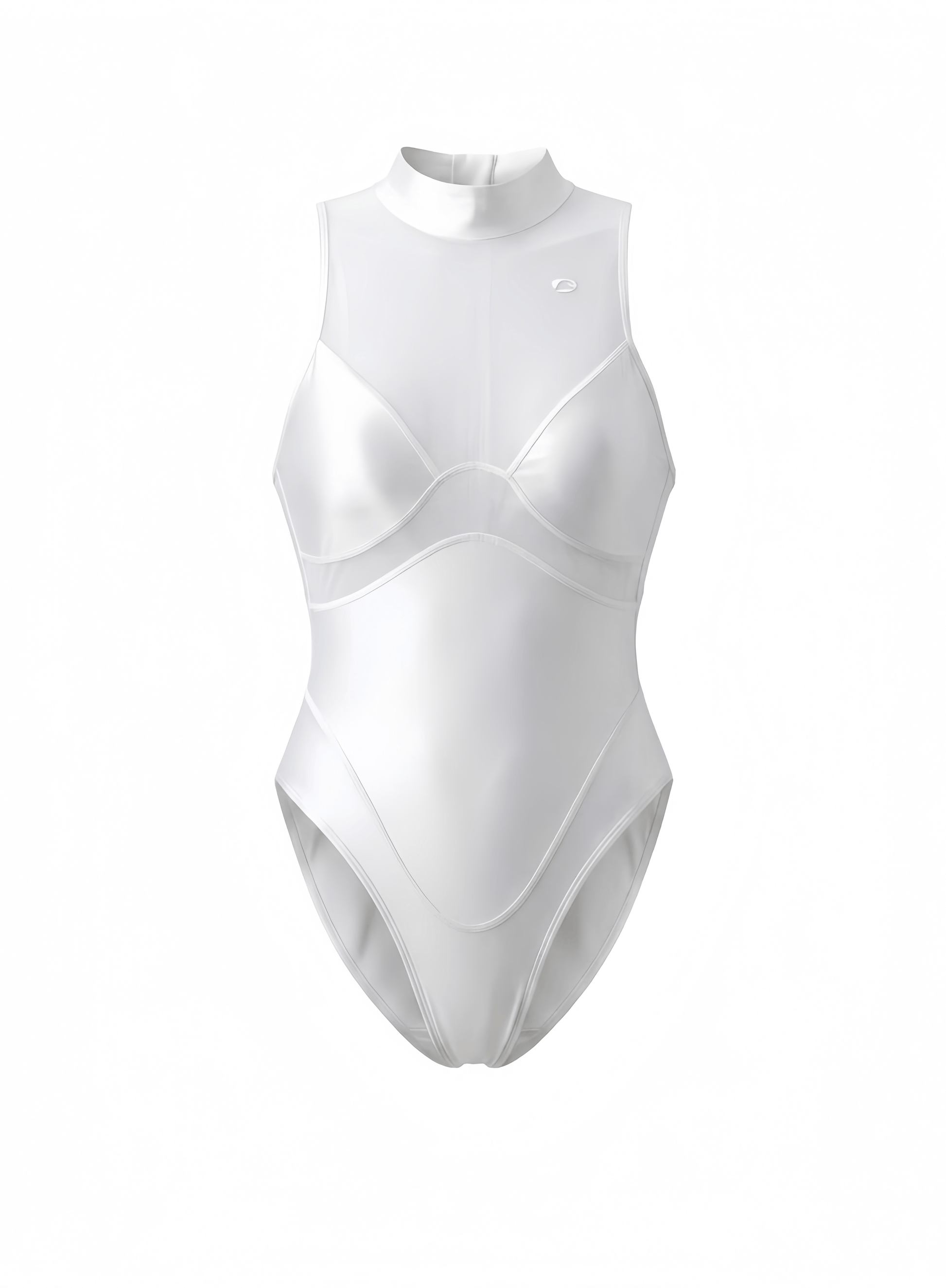White swimsuit on a white background