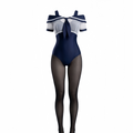  Navy Blue + Black Tights