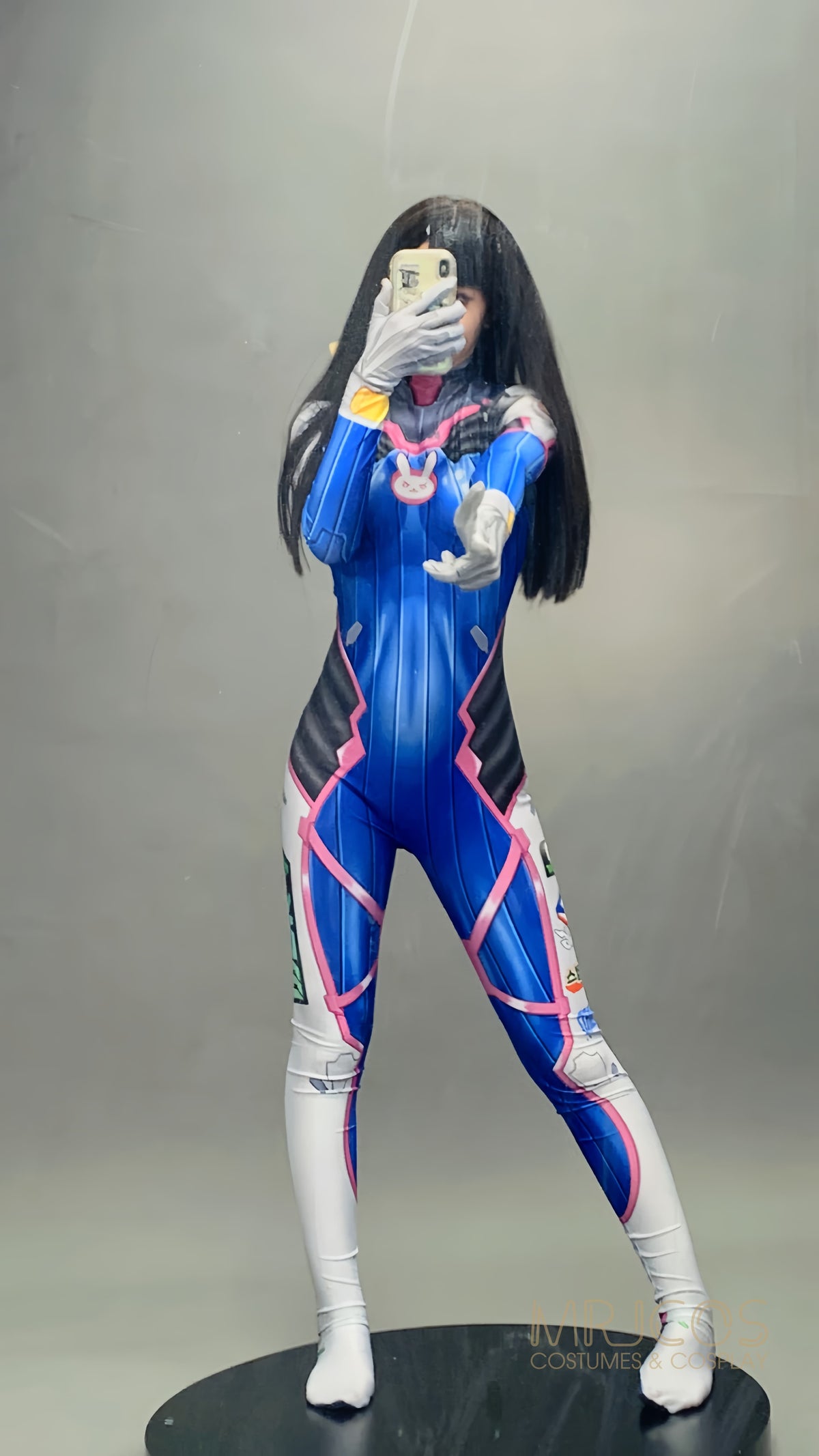 overwatch Bunny Dva Full-Body Stretch Cosplay Bodysuit halloween