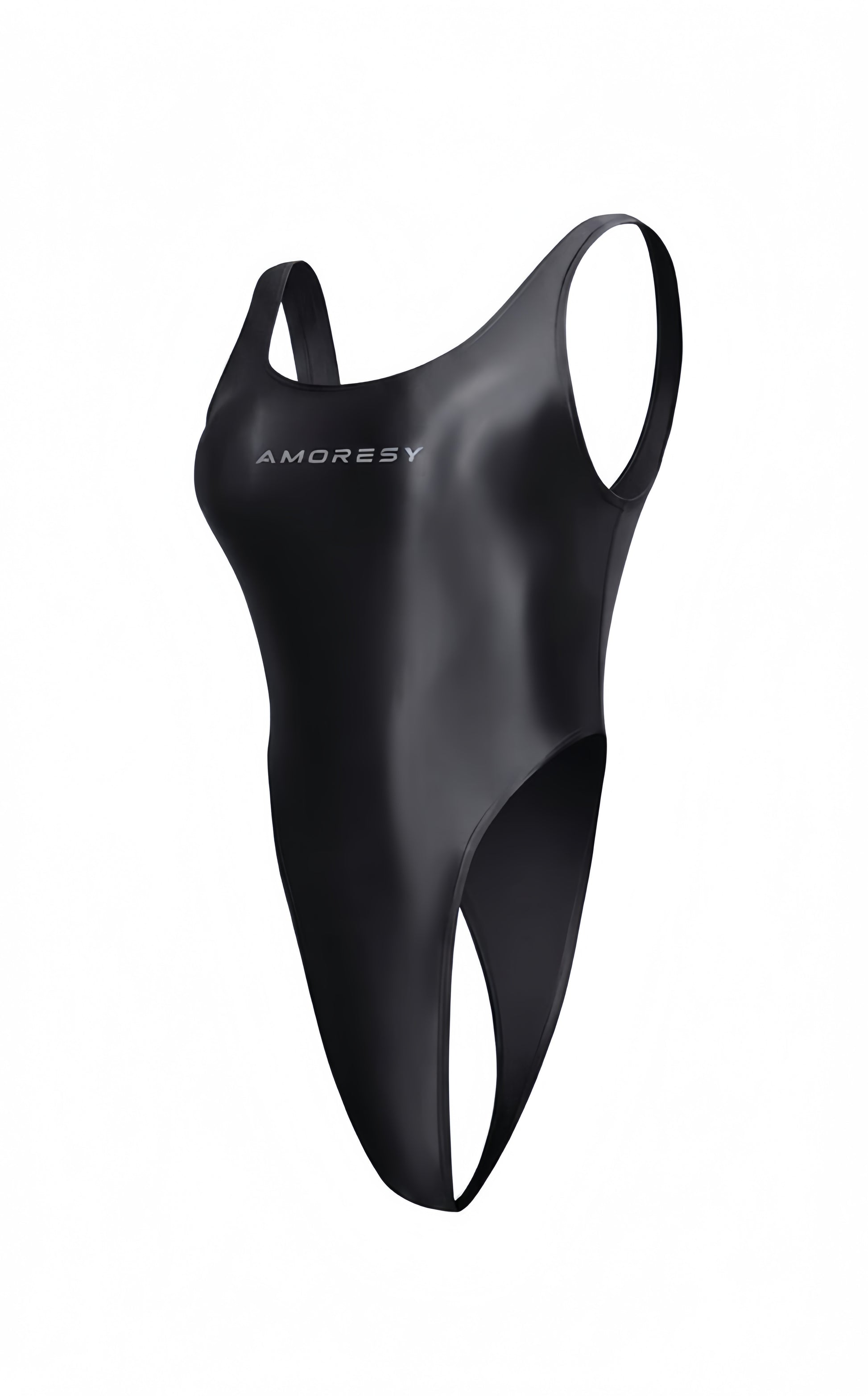AMORESY Ravelle Ultra High-Leg Snap-Crotch Bodysuit Top