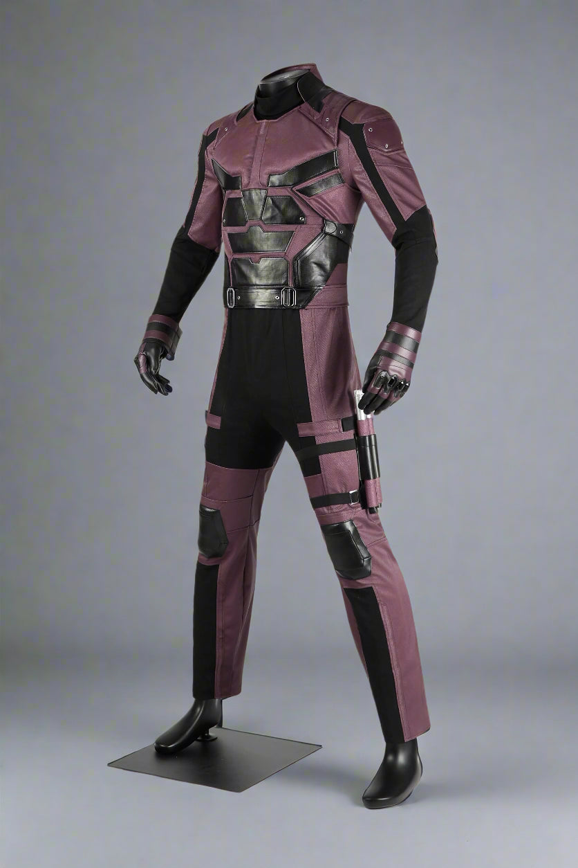 Daredevil Matt Murdock Cosplay Costume Halloween Leather Jumpsuit with Mask