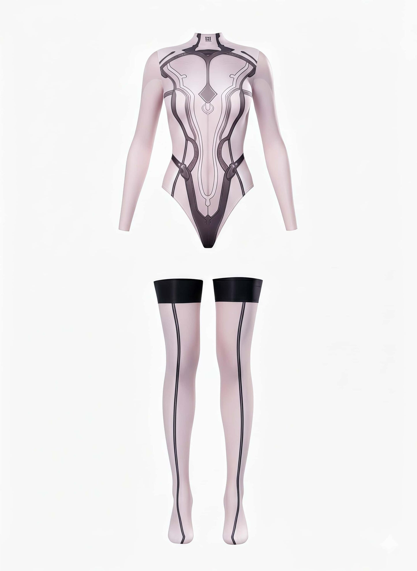 Anime Style Super Hero Eve Sheer 10D Nylon Spandex Bodysuit Lingerie