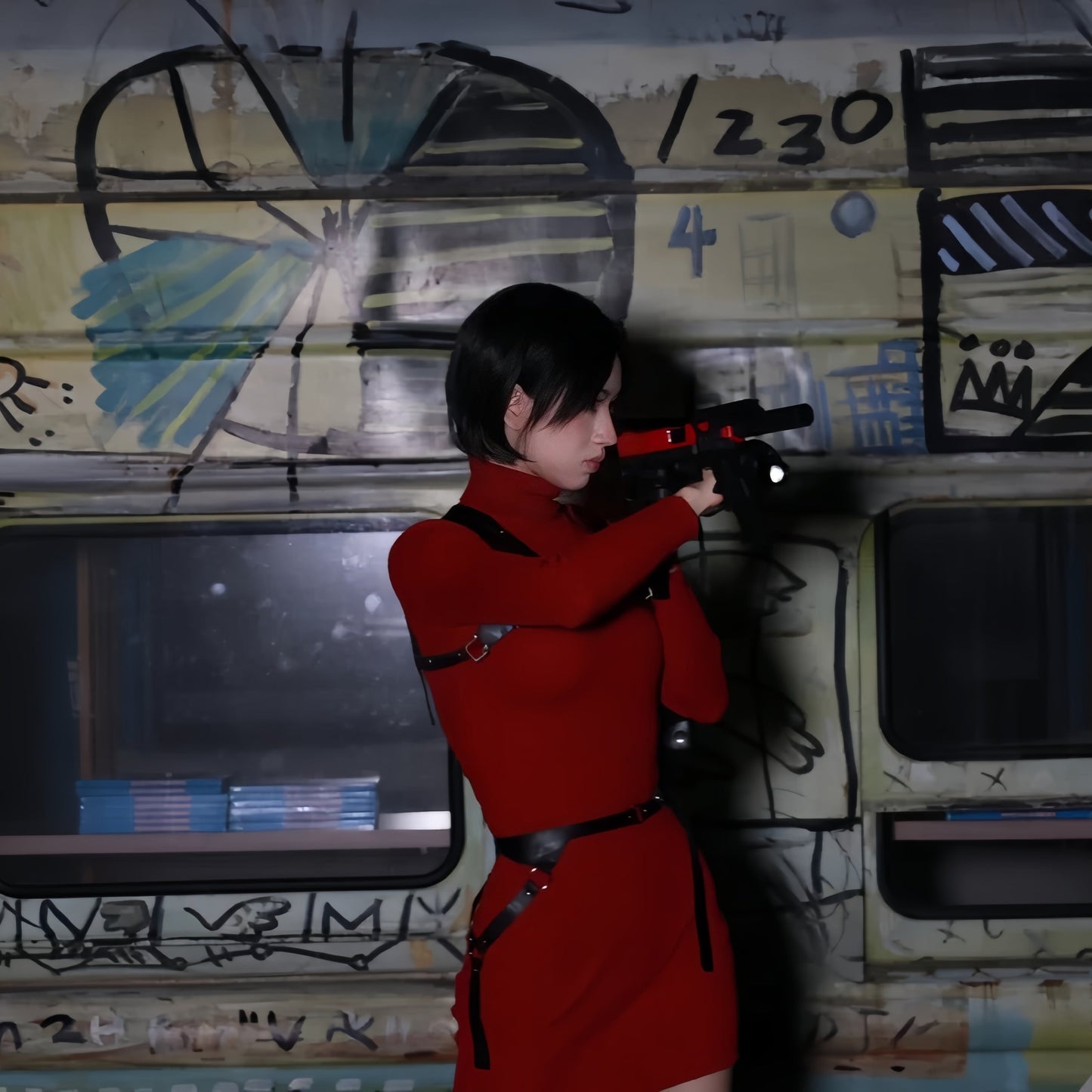 Resident Evil 4 Ada Wong Cosplay Dress Halloween Costume