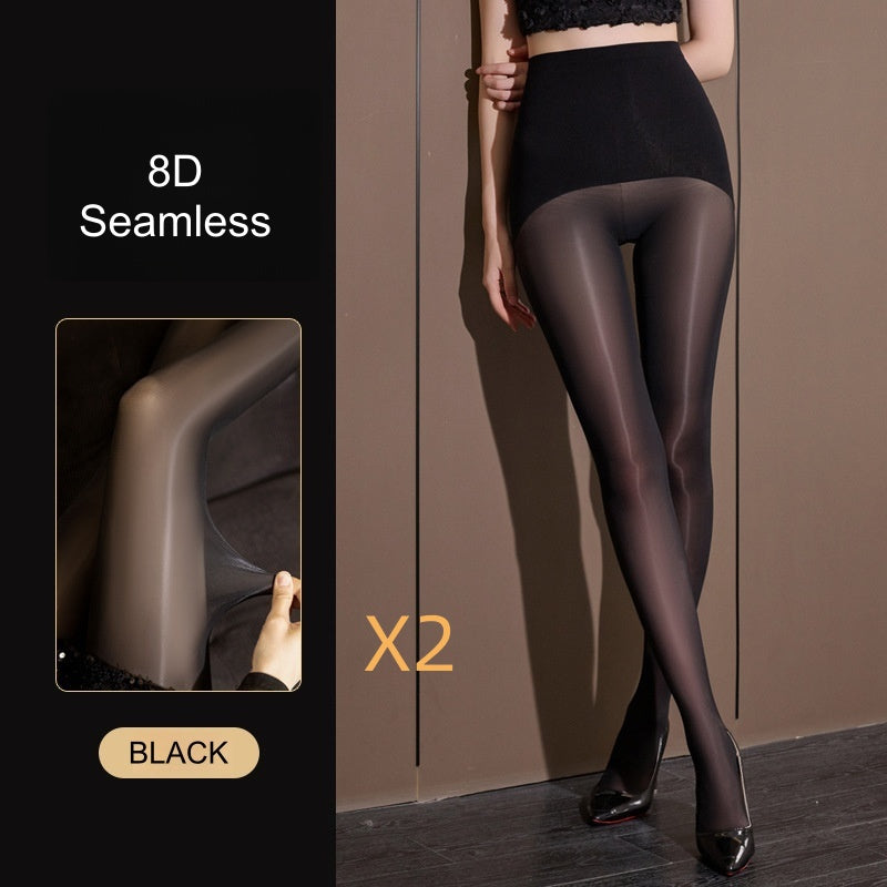 8D High-Gloss Oil Shine Semaless Pantyhose – Ultra-Smooth & Reflective