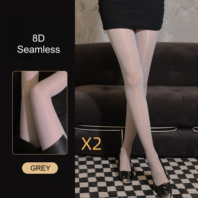 8D High-Gloss Oil Shine Semaless Pantyhose – Ultra-Smooth & Reflective
