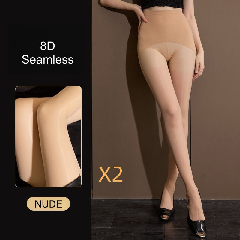 8D High-Gloss Oil Shine Semaless Pantyhose – Ultra-Smooth & Reflective