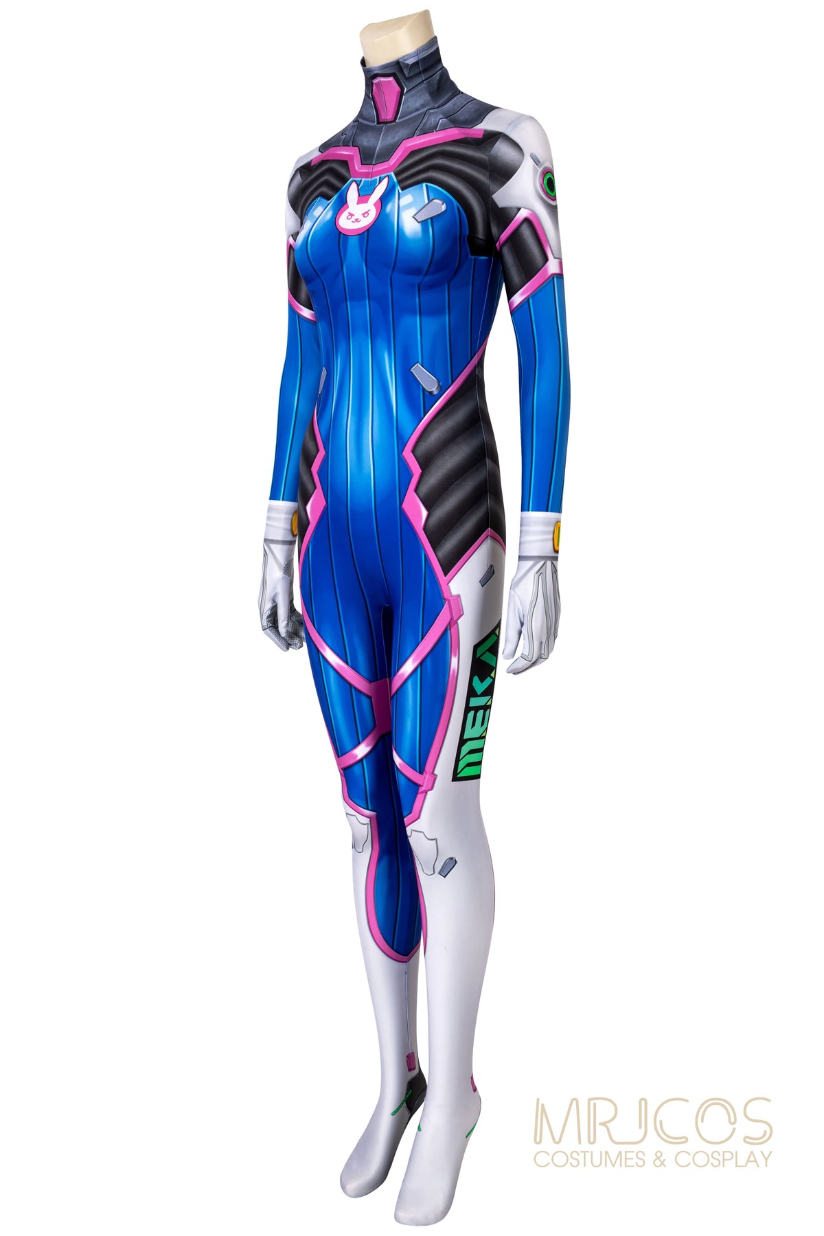 overwatch Bunny Dva Full-Body Stretch Cosplay Bodysuit halloween