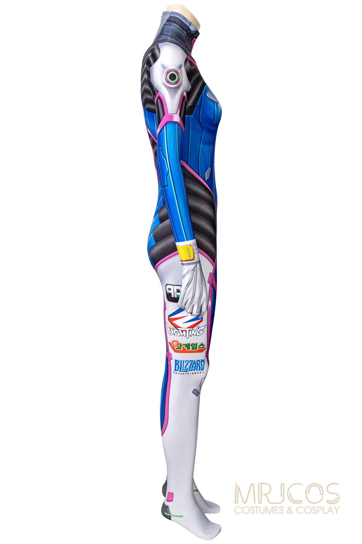 overwatch Bunny Dva Full-Body Stretch Cosplay Bodysuit halloween