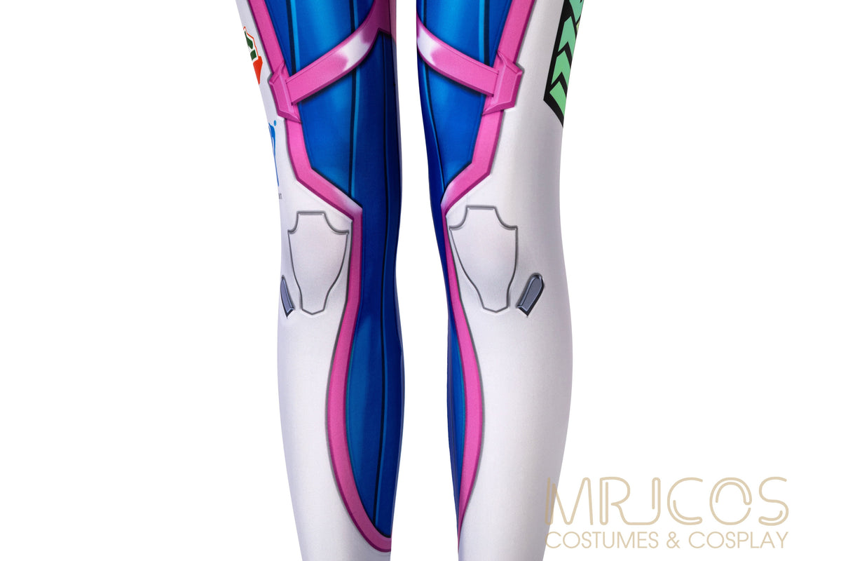 overwatch Bunny Dva Full-Body Stretch Cosplay Bodysuit halloween