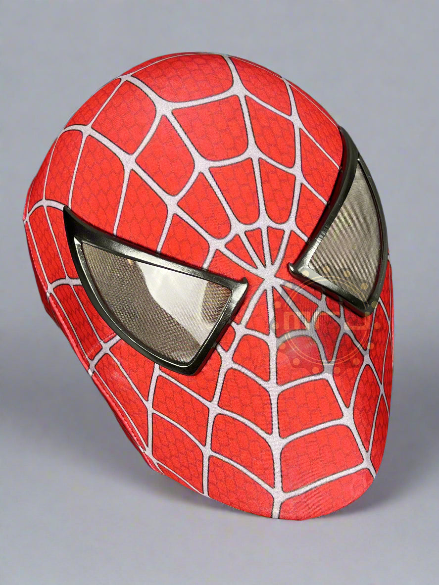 Hand-made Spiderman Tobey Inspired Cosplay Mask with 3D Printed Faceshell