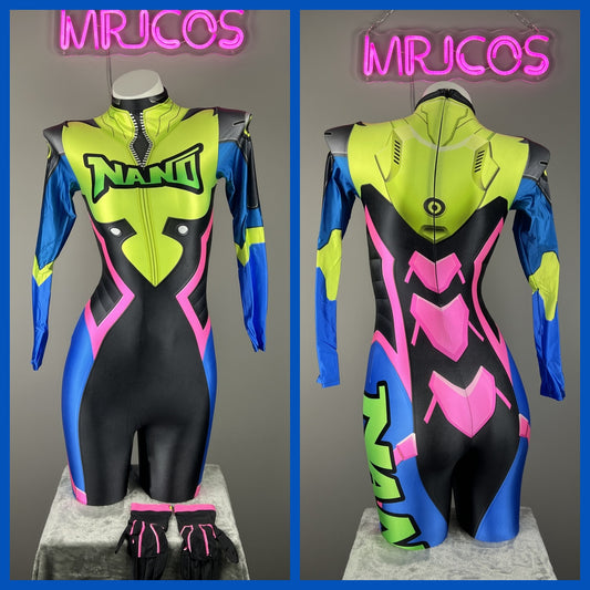 Overwatch D.VA Spandex Cosplay Full BodySuit Halloween Costume