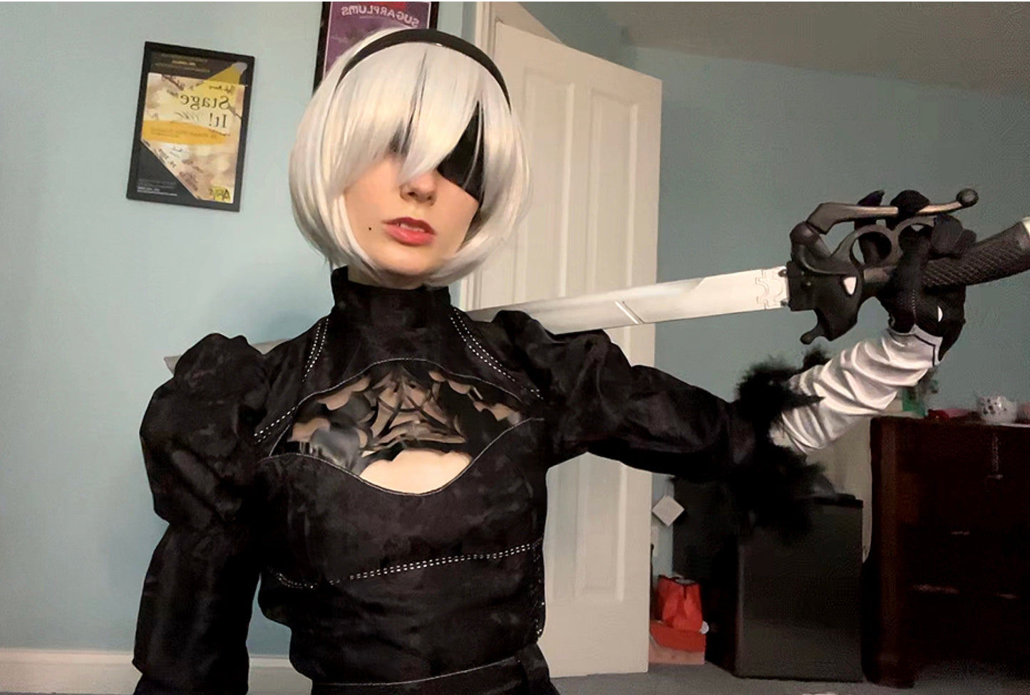 Nier Automata 2B Cosplay Dress Halloween Costume Set