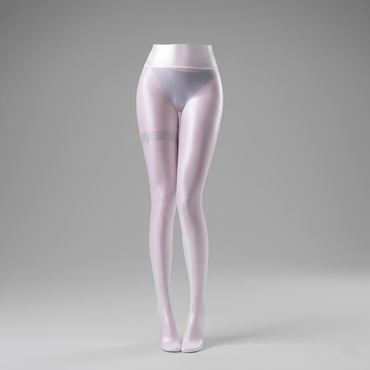 Lustre Sheer High-Waist Footed Yoga Pants – Ultra-Stretch Nylon Spandex Tights
